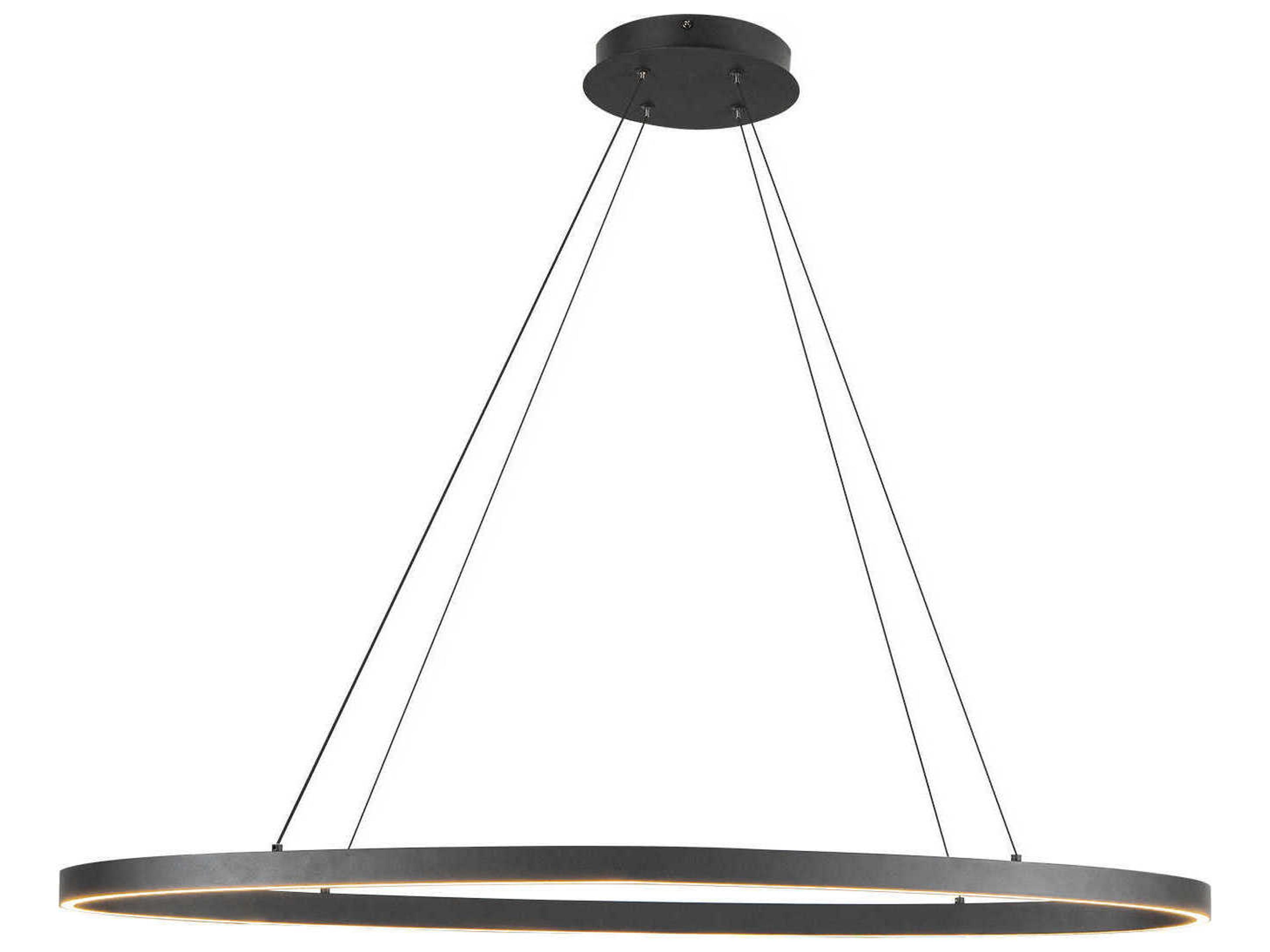 Kuzco Lighting Ovale Black Linear Island Pendant
