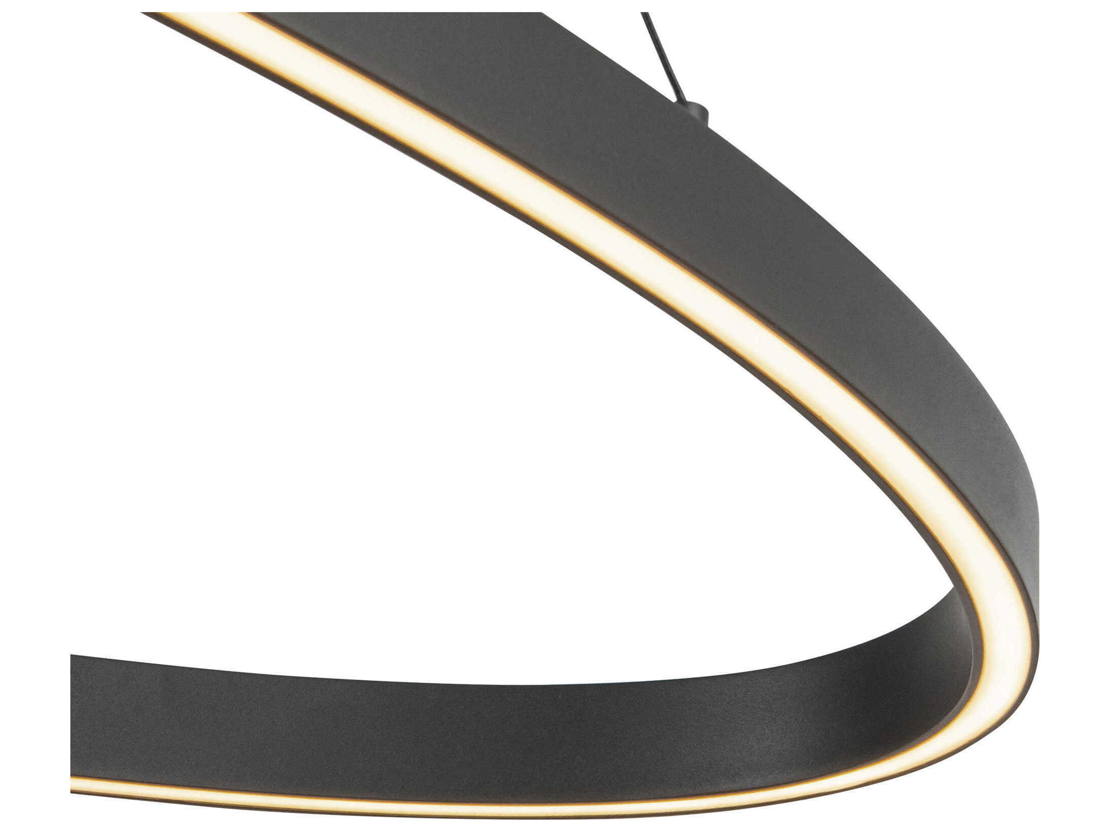 Kuzco Lighting Ovale Black Linear Island Pendant