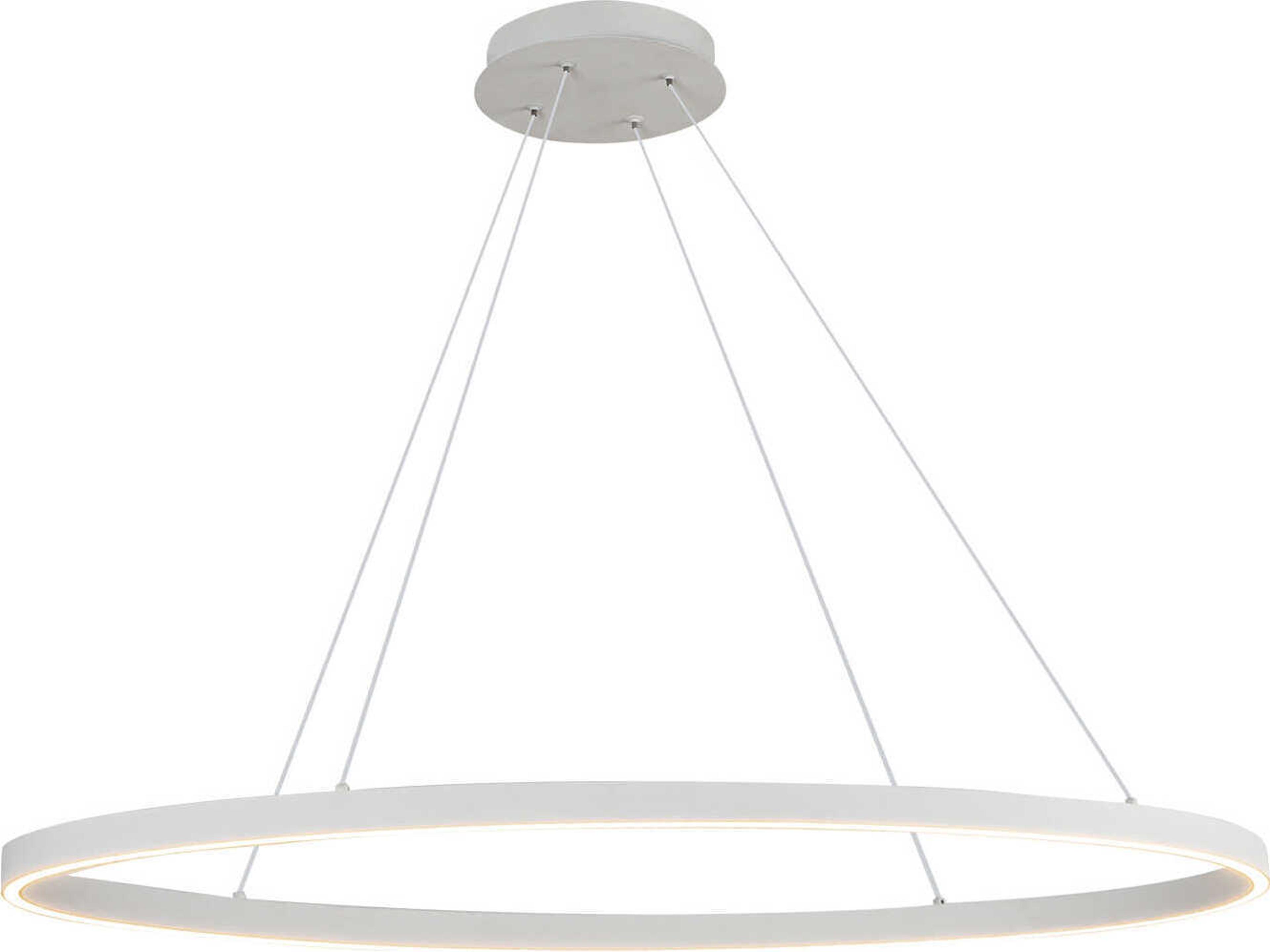 Ovale White Linear Island Pendant