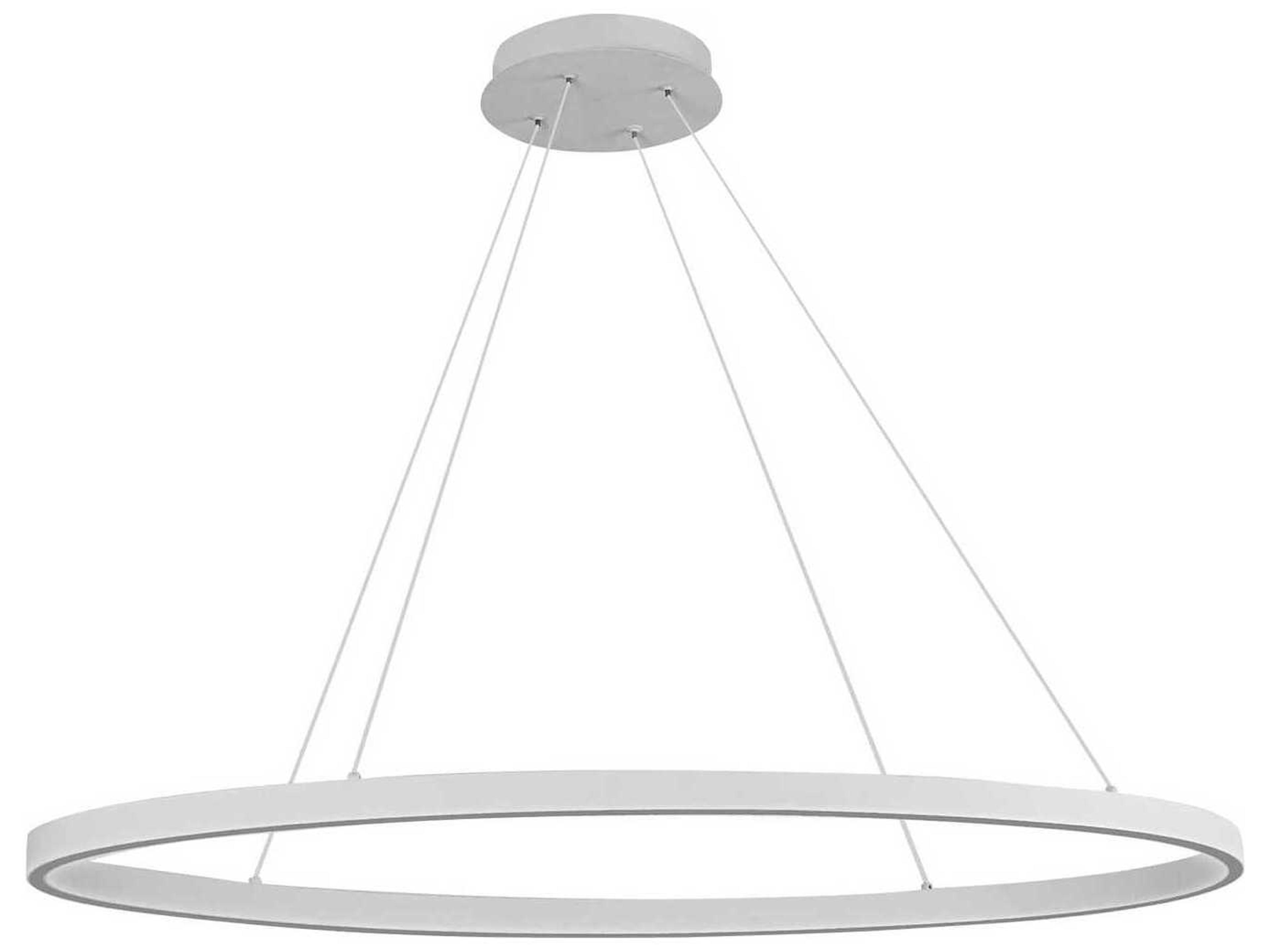Kuzco Lighting Ovale White Linear Island Pendant