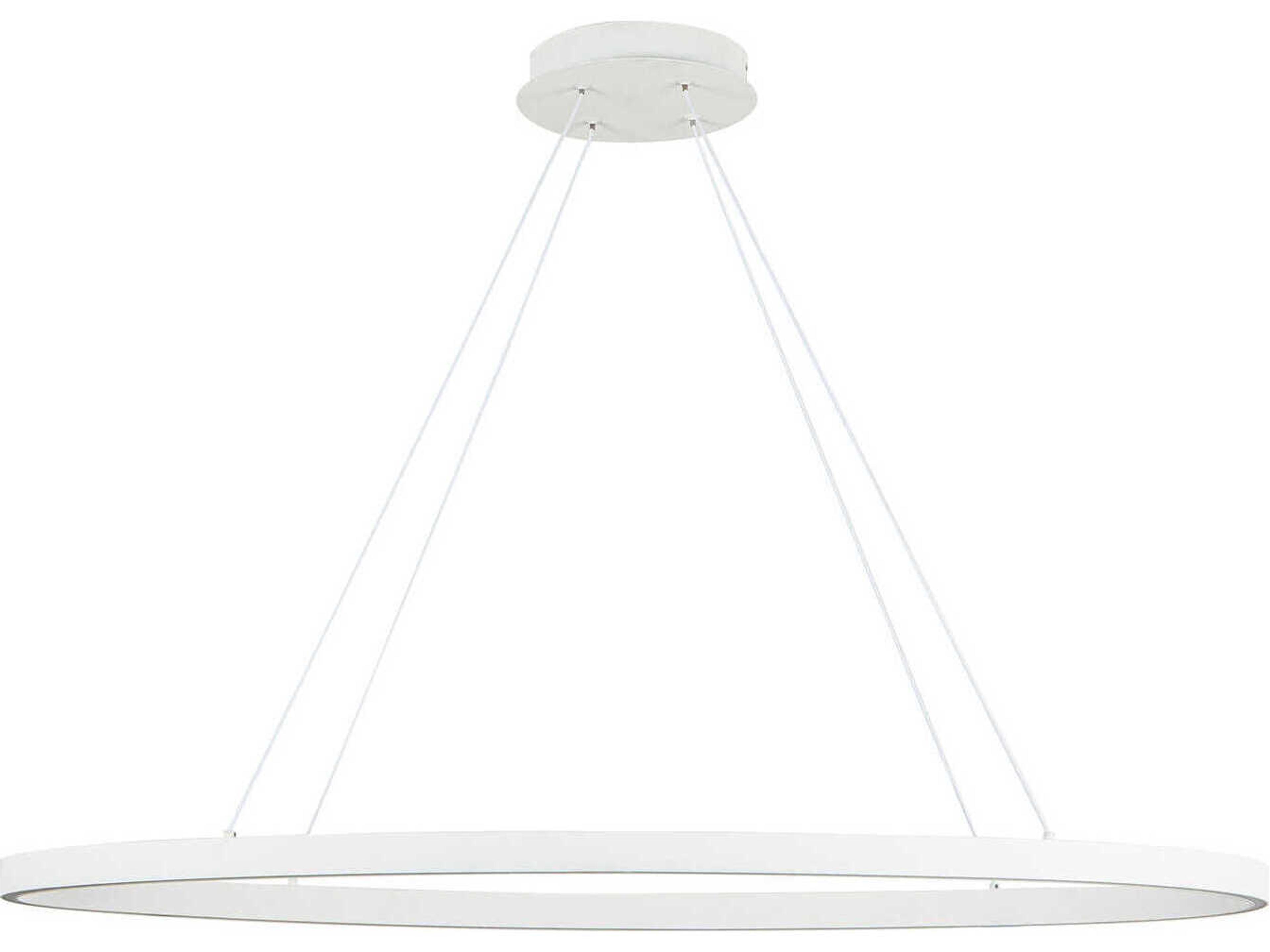 Kuzco Lighting Ovale White Linear Island Pendant
