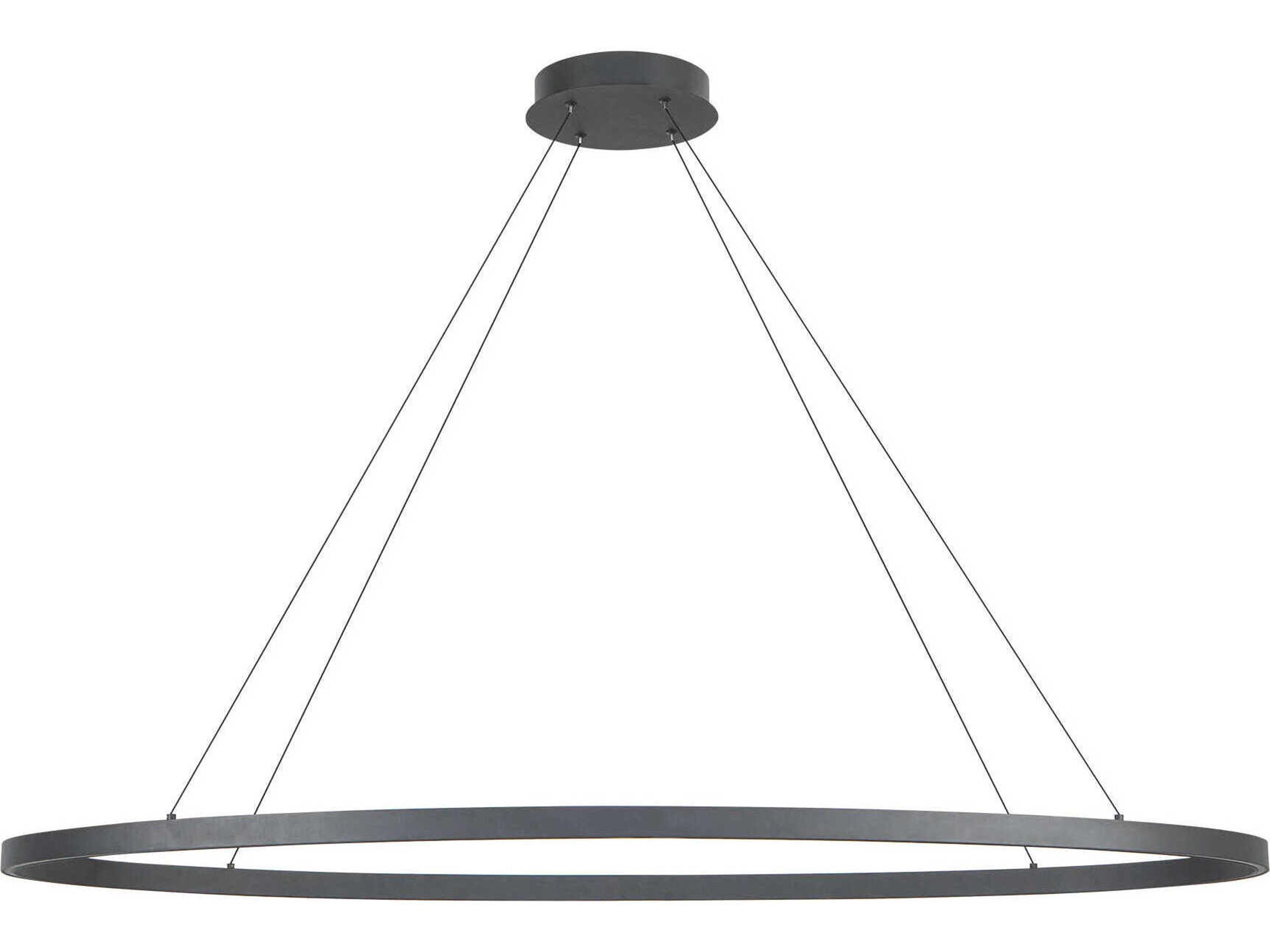 Kuzco Lighting Ovale Black Linear Island Pendant