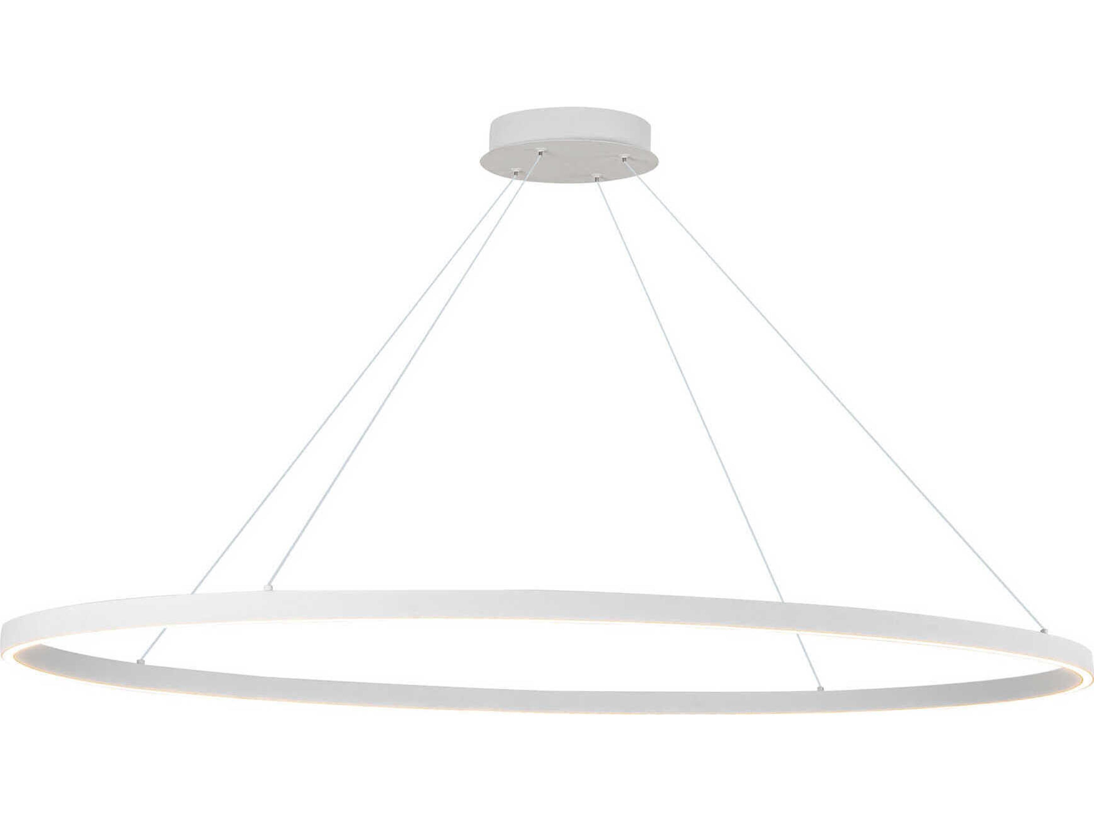 Kuzco Lighting Ovale White Linear Island Pendant