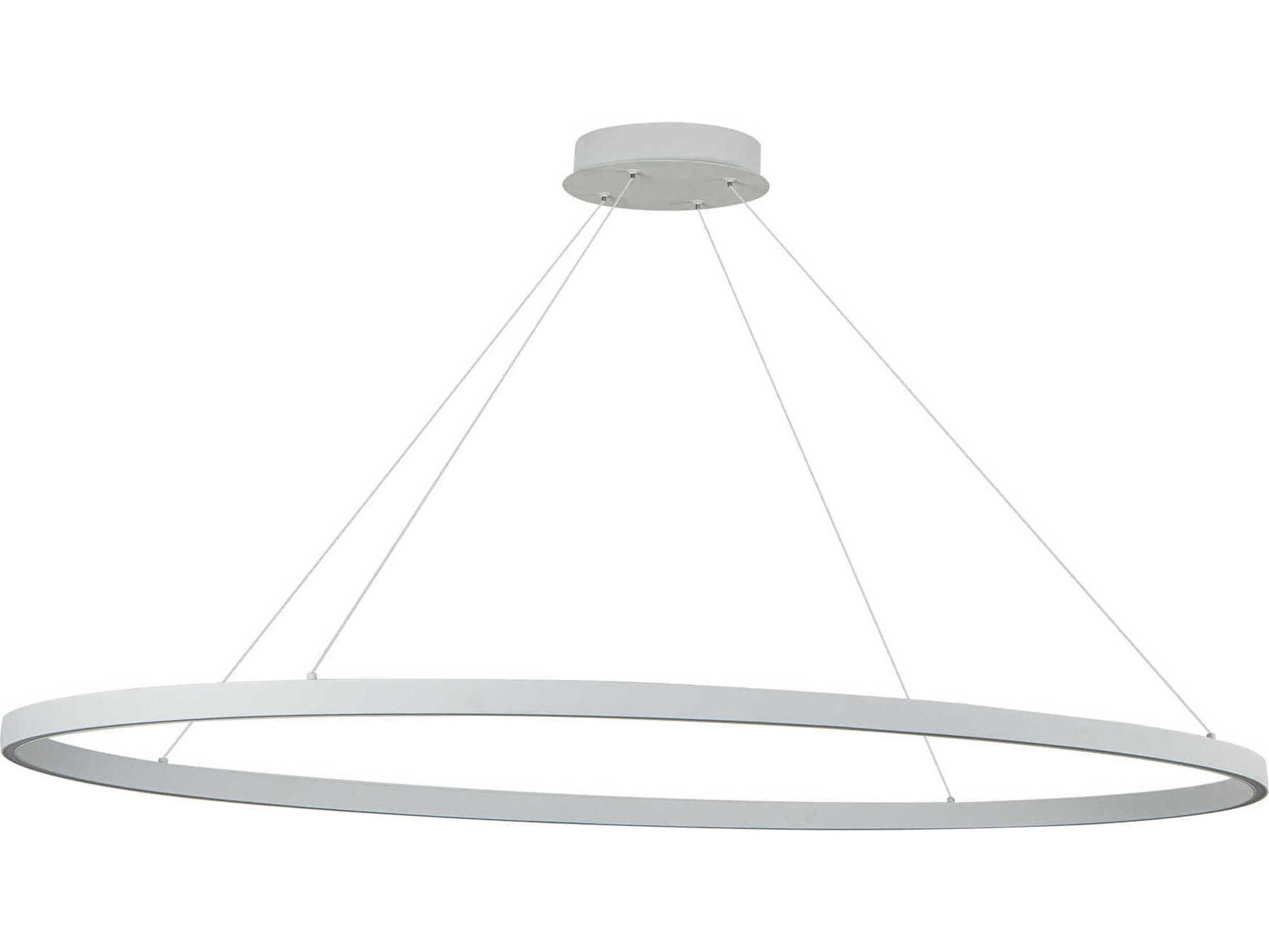 Kuzco Lighting Ovale White Linear Island Pendant