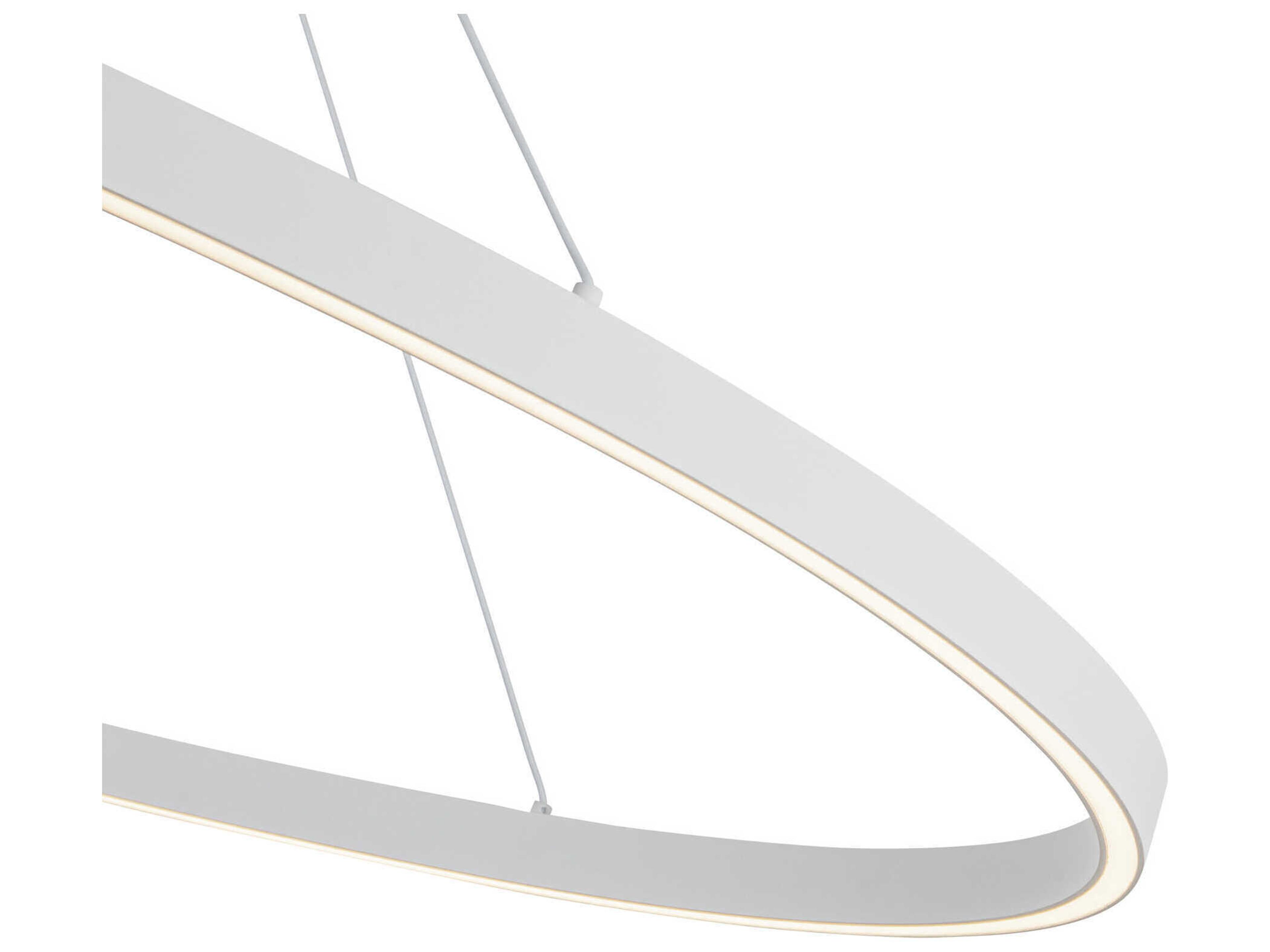Kuzco Lighting Ovale White Linear Island Pendant