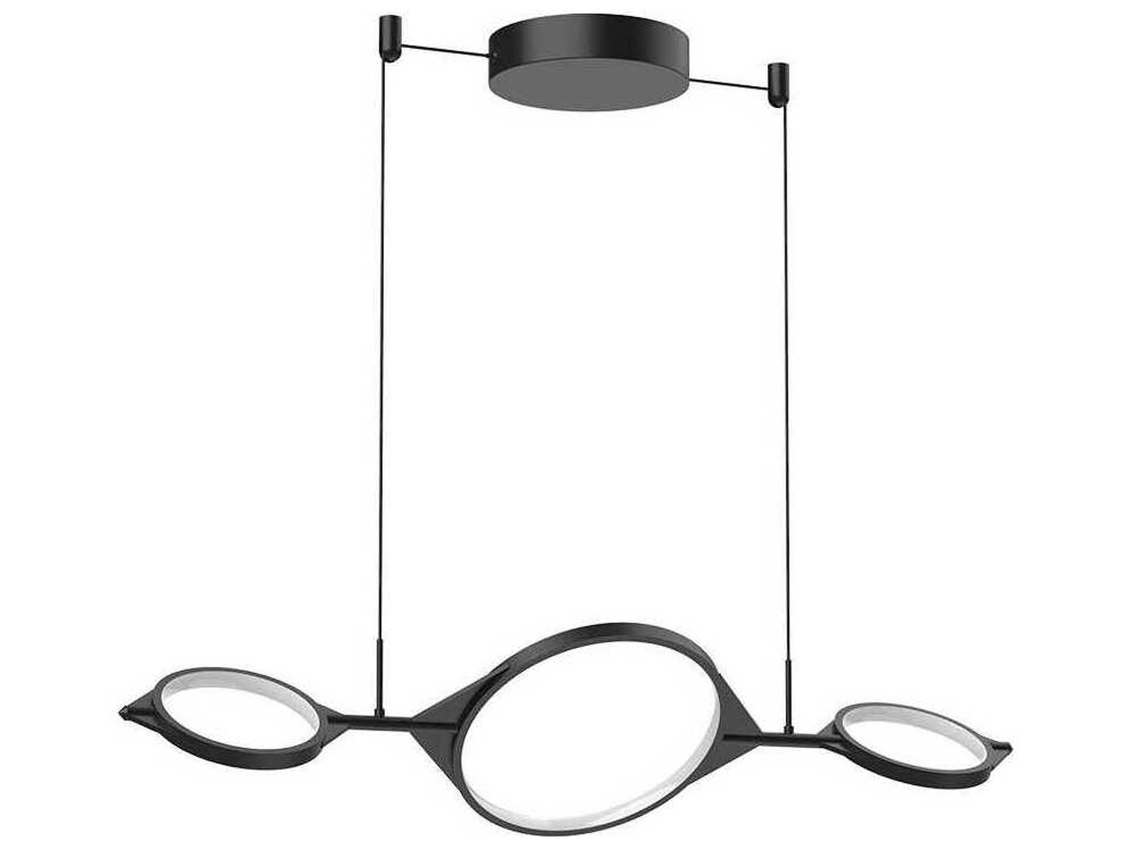 Serif Black Geometric Island Pendant