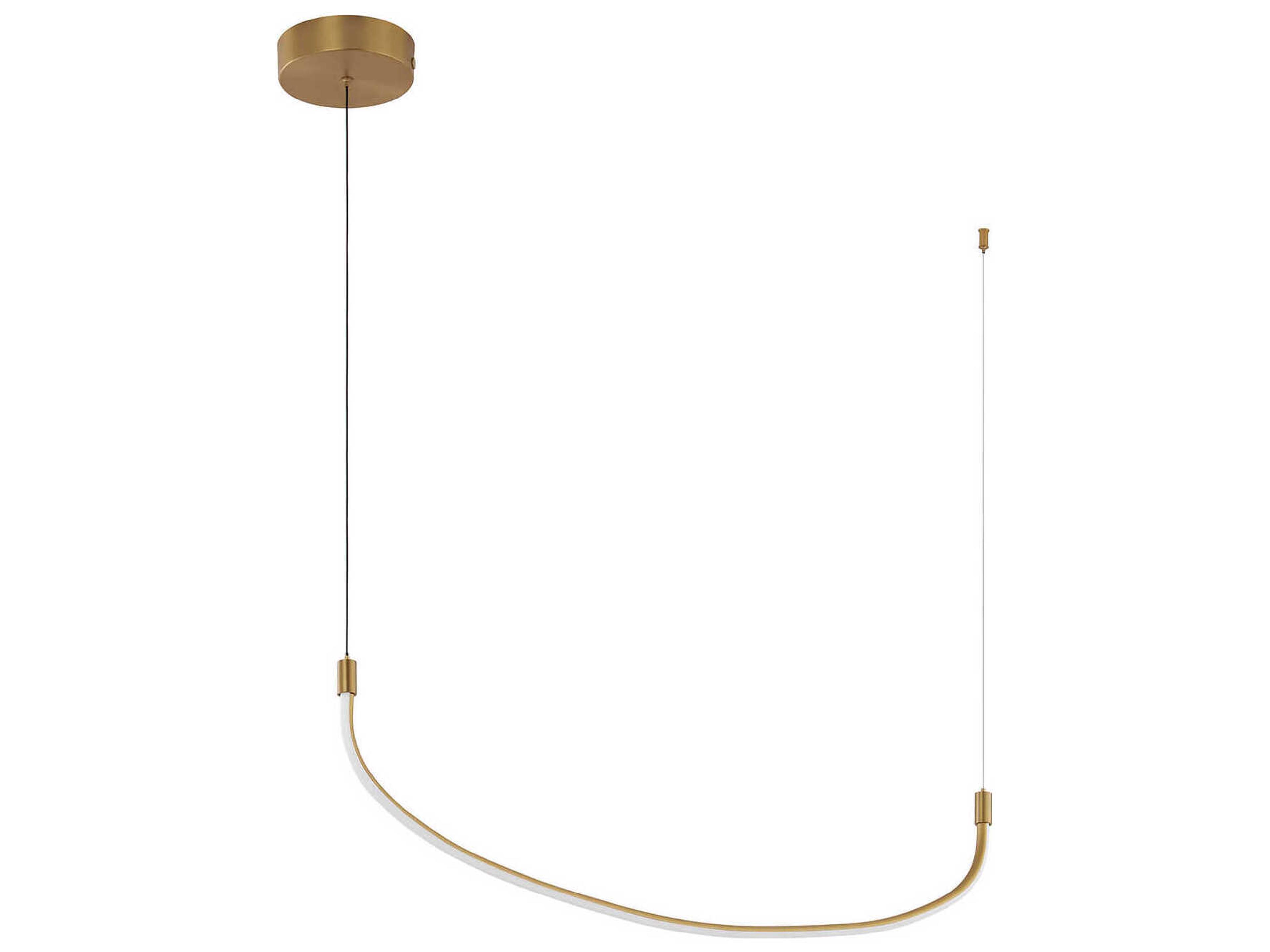 Talis Brushed Gold Linear Island Pendant