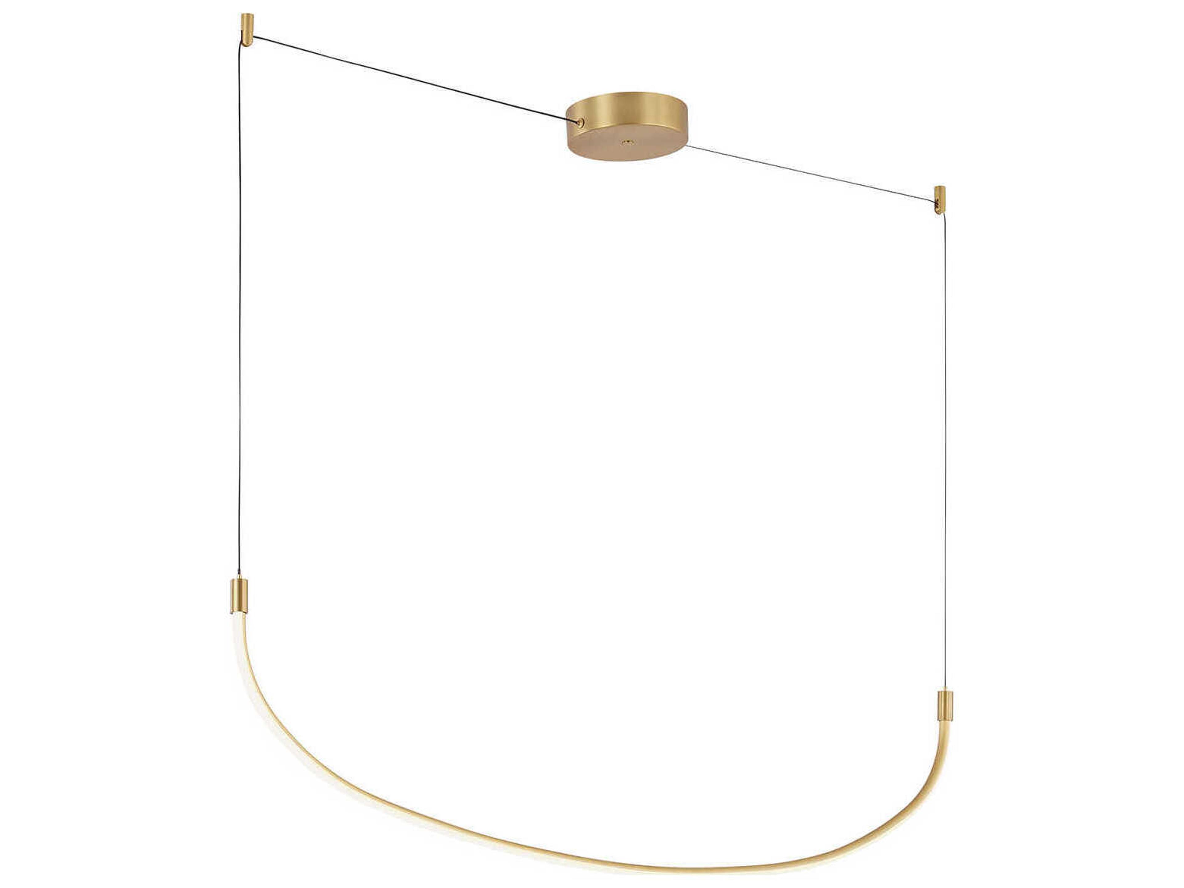 Kuzco Lighting Talis Brushed Gold Linear Island Pendant