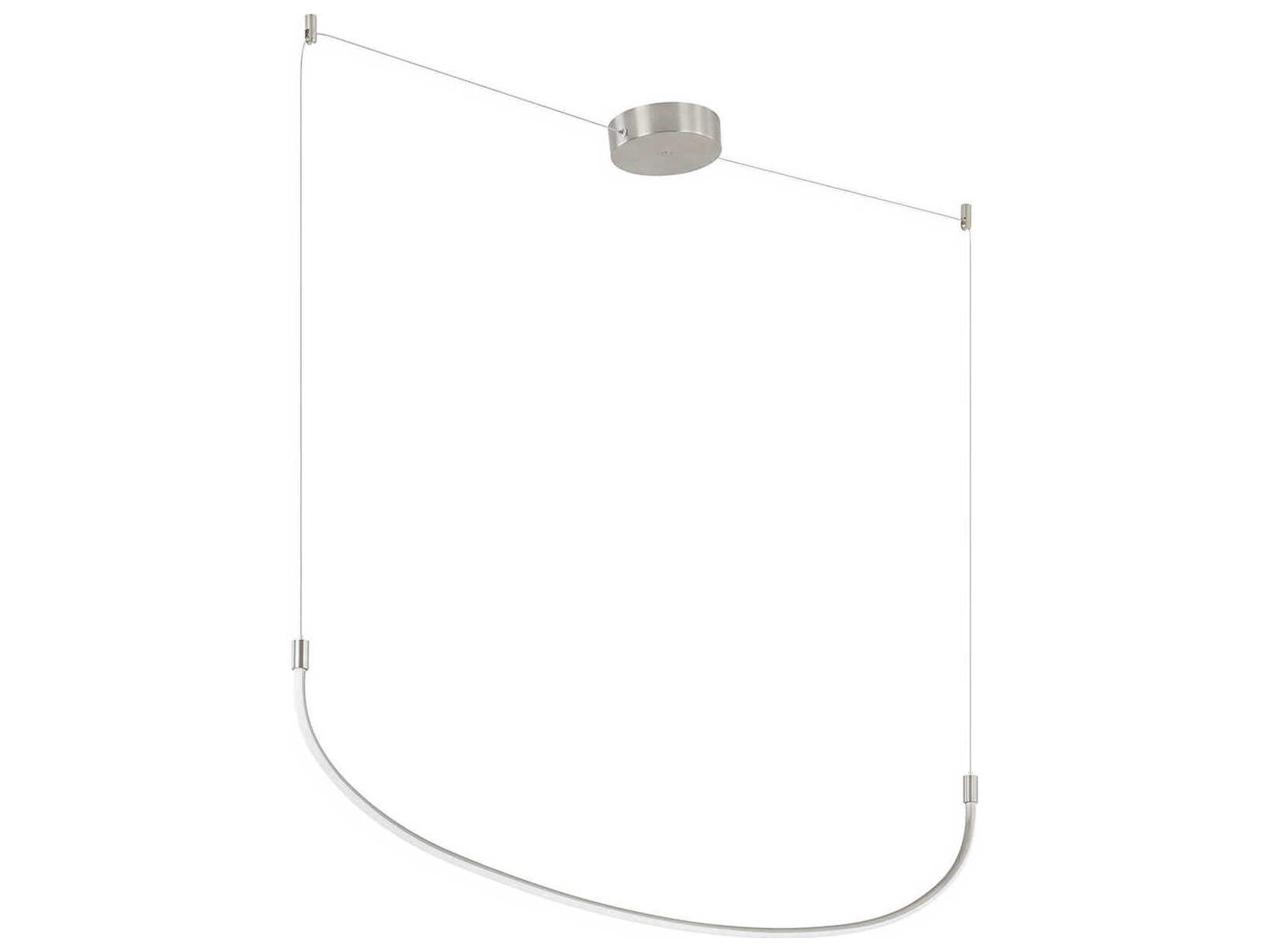 Kuzco Lighting Talis Brushed Nickel Linear Island Pendant