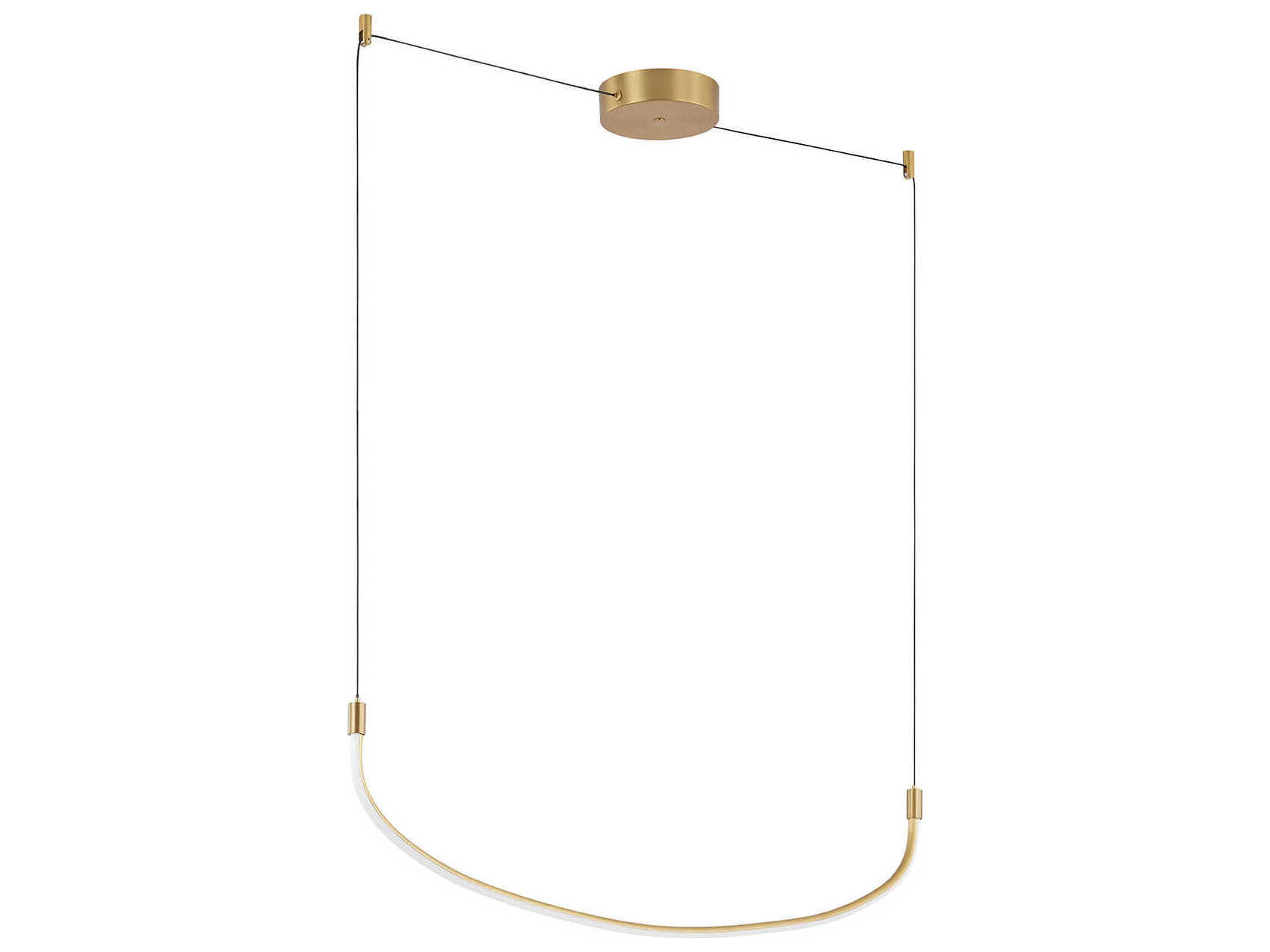 Talis Brushed Gold Linear Island Pendant