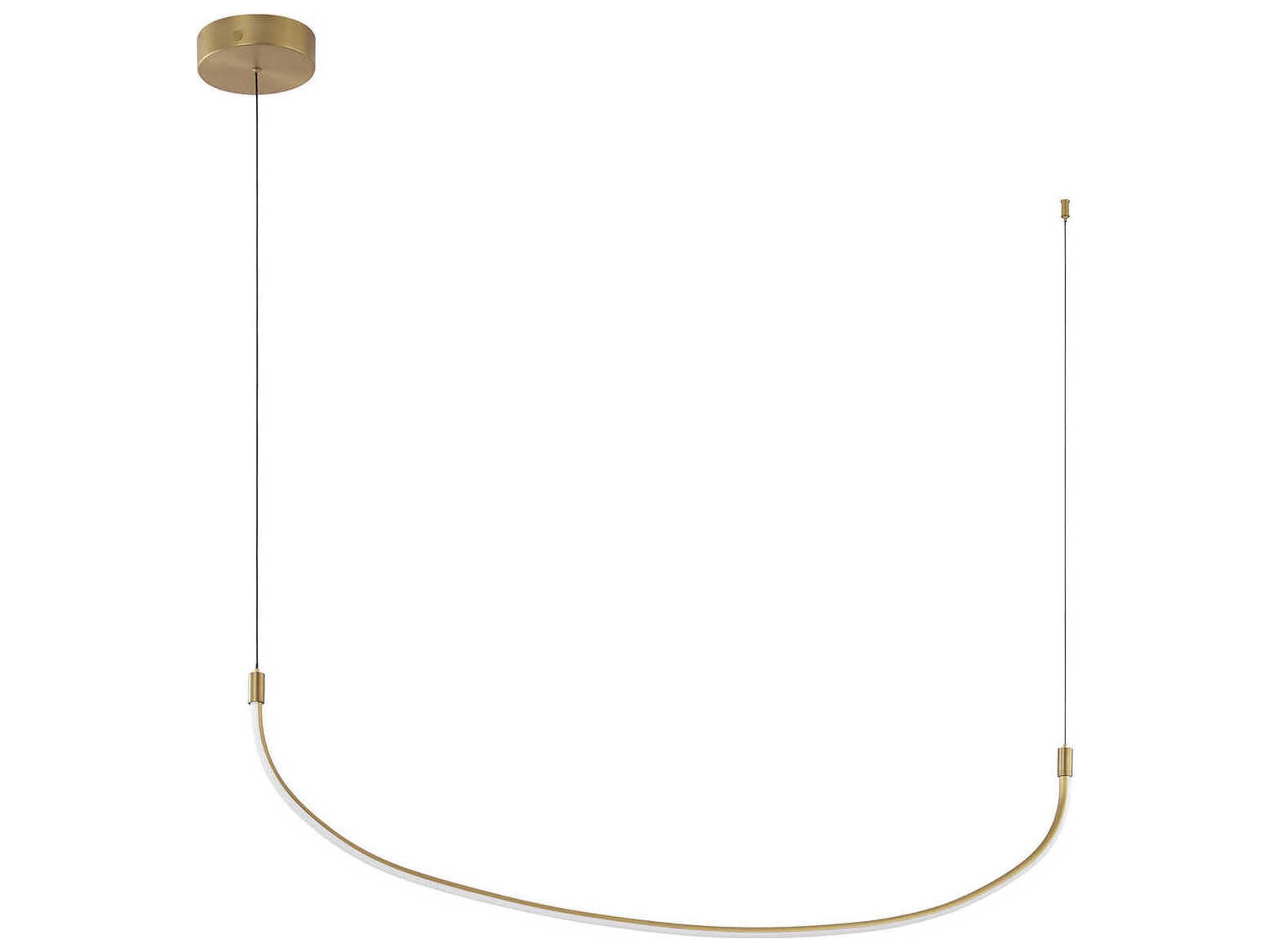 Kuzco Lighting Talis Brushed Gold Linear Island Pendant