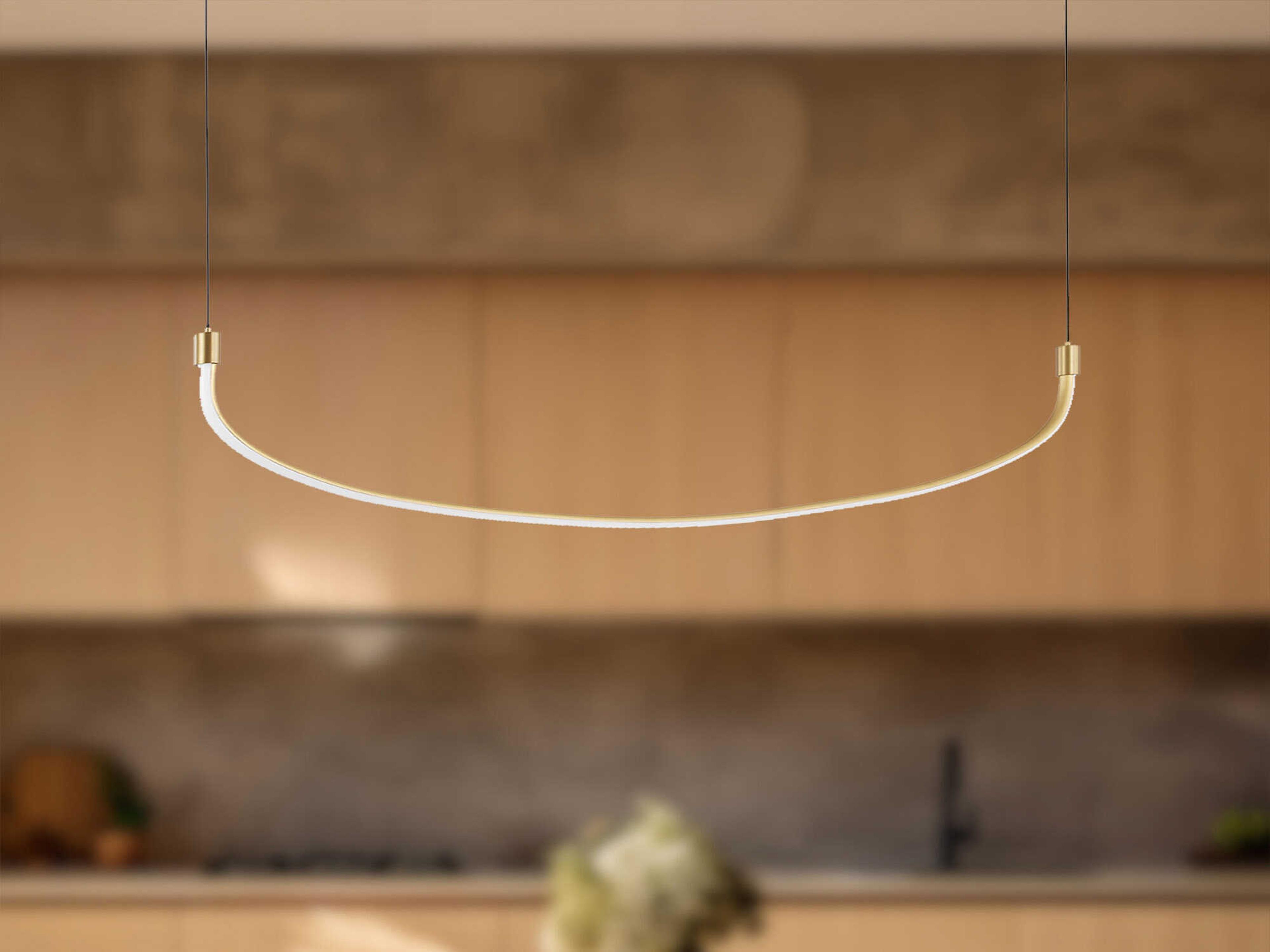 Kuzco Lighting Talis Brushed Gold Linear Island Pendant