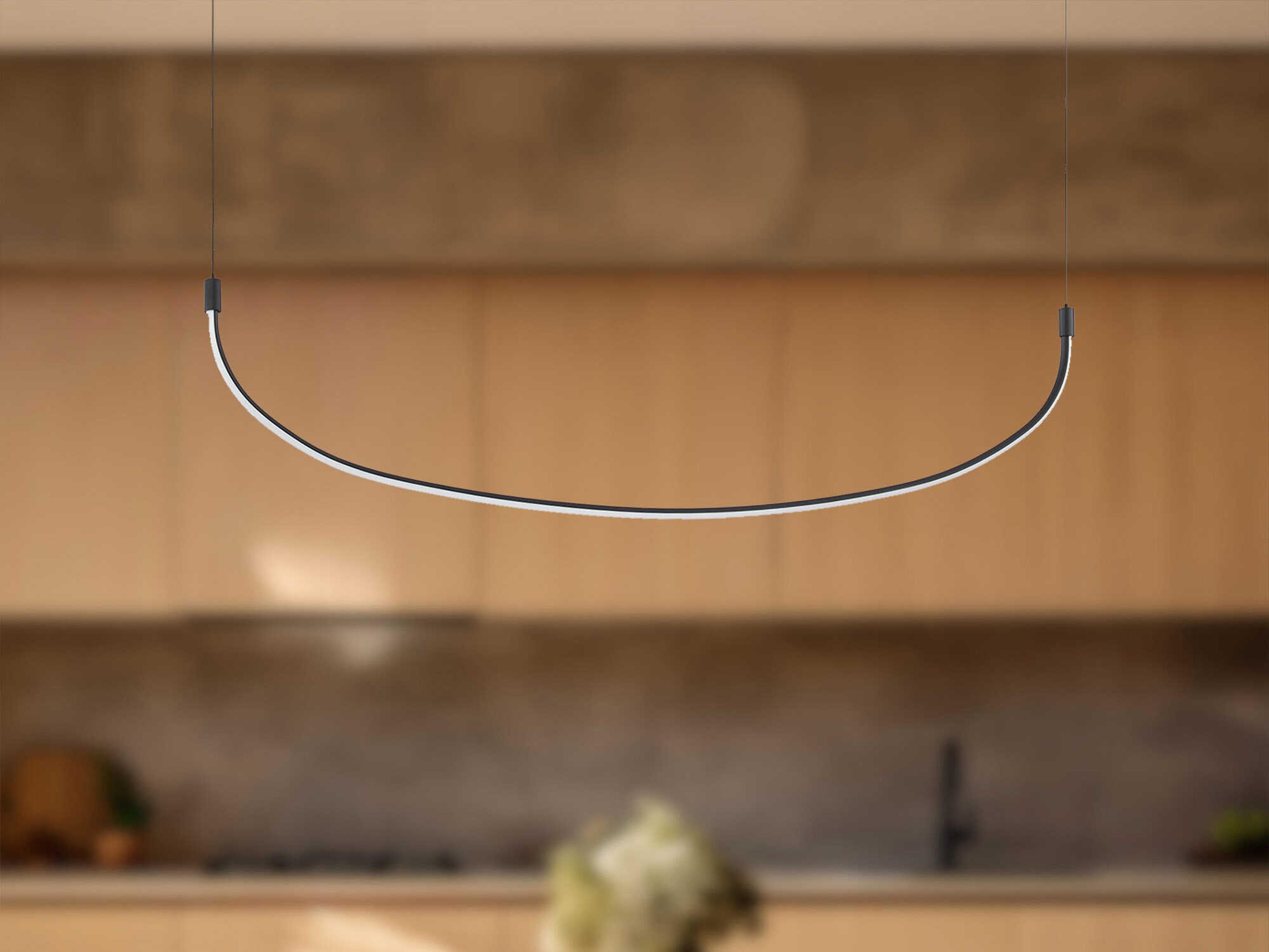 Kuzco Lighting Talis Black Linear Island Pendant