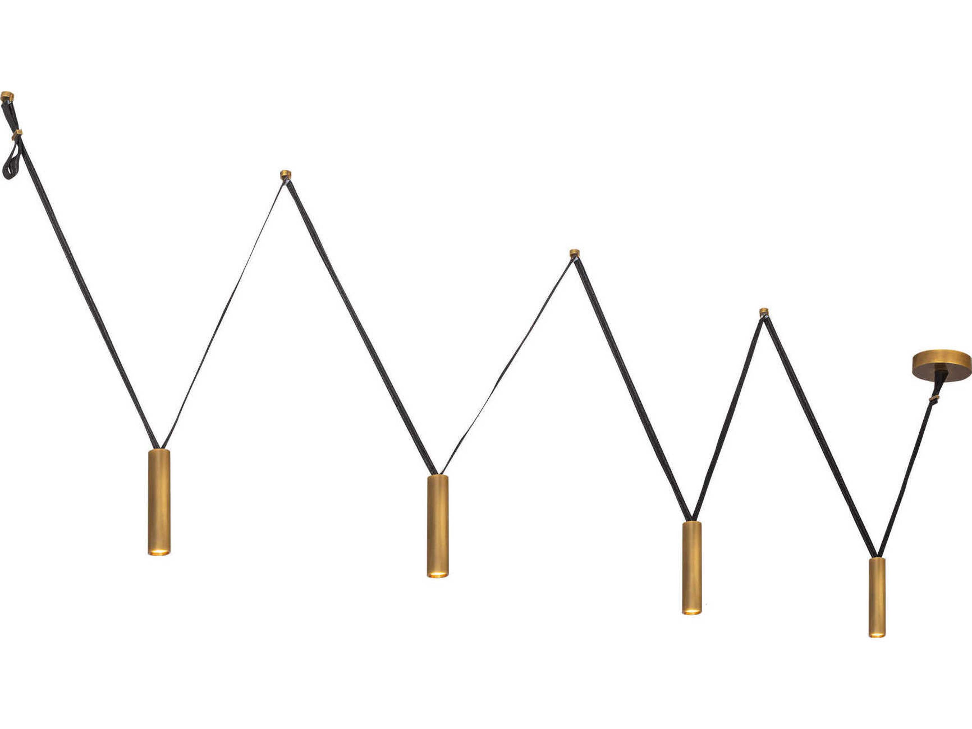 Mason Vintage Brass Linear Island Pendant