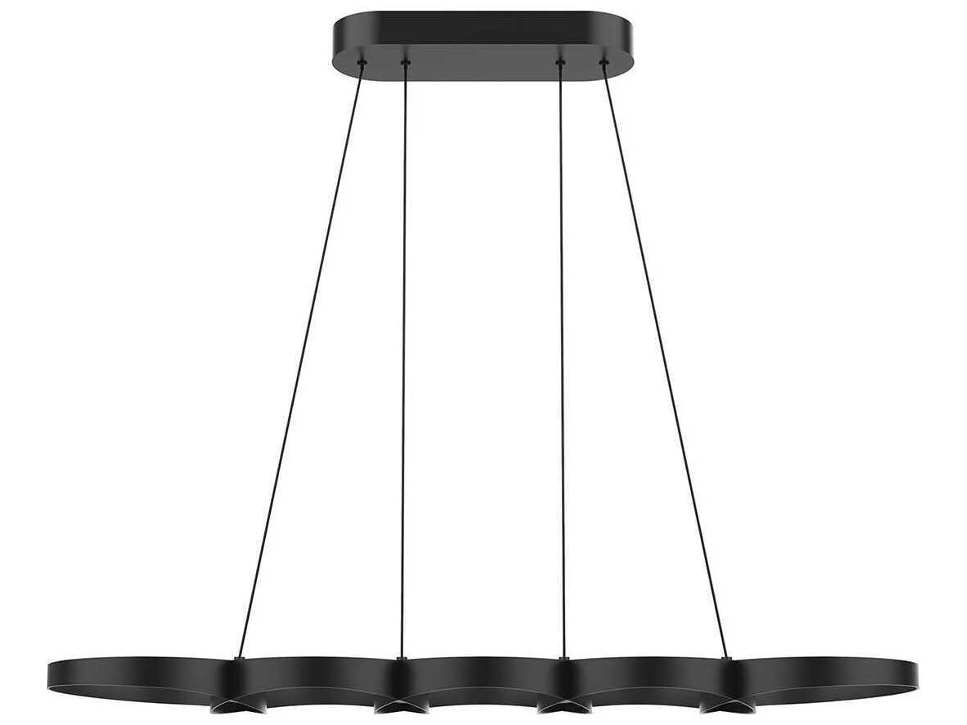 Kuzco Lighting Maestro Black Linear Island Pendant