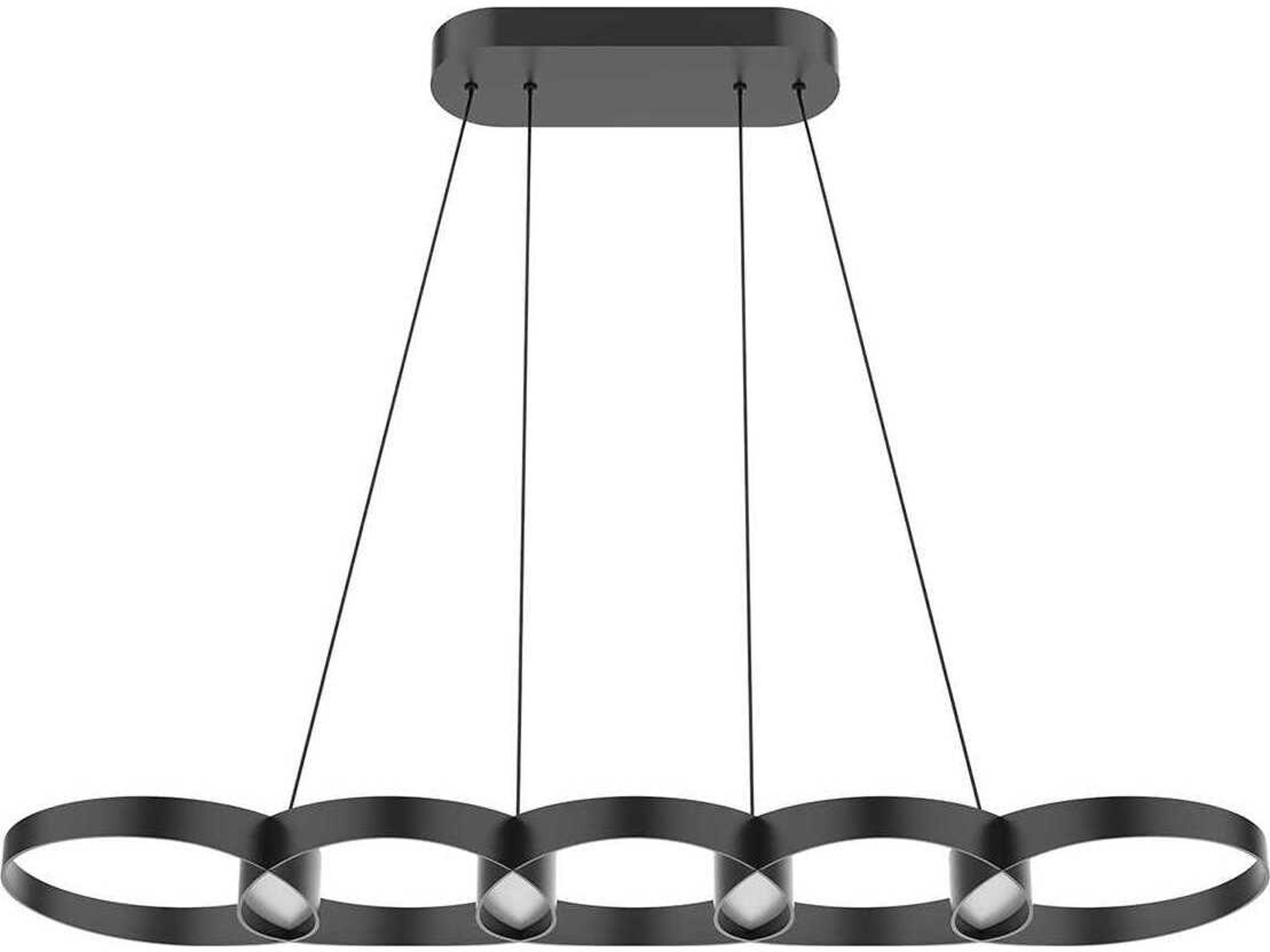 Kuzco Lighting Maestro Black Linear Island Pendant