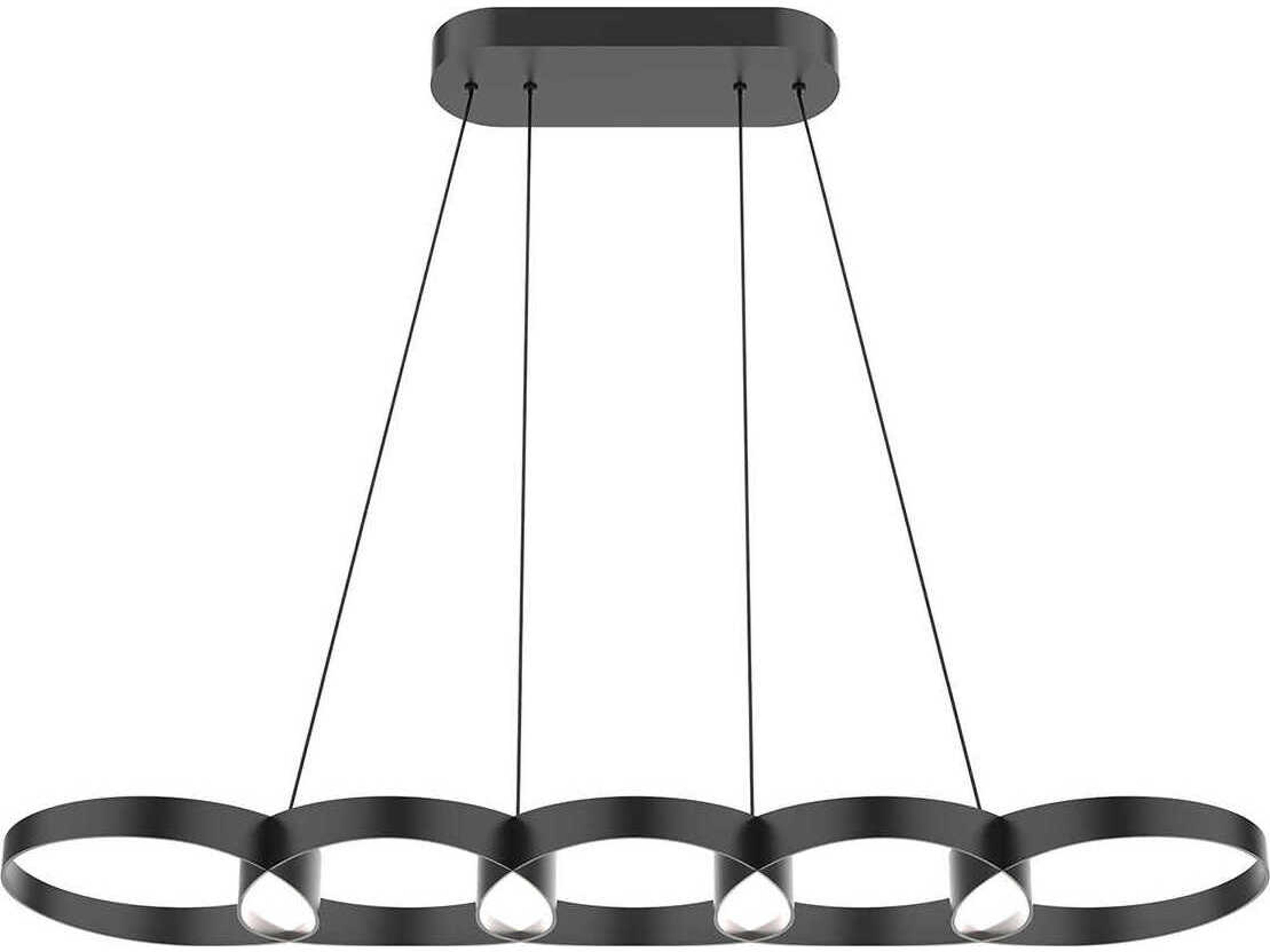 Kuzco Lighting Maestro Black Linear Island Pendant