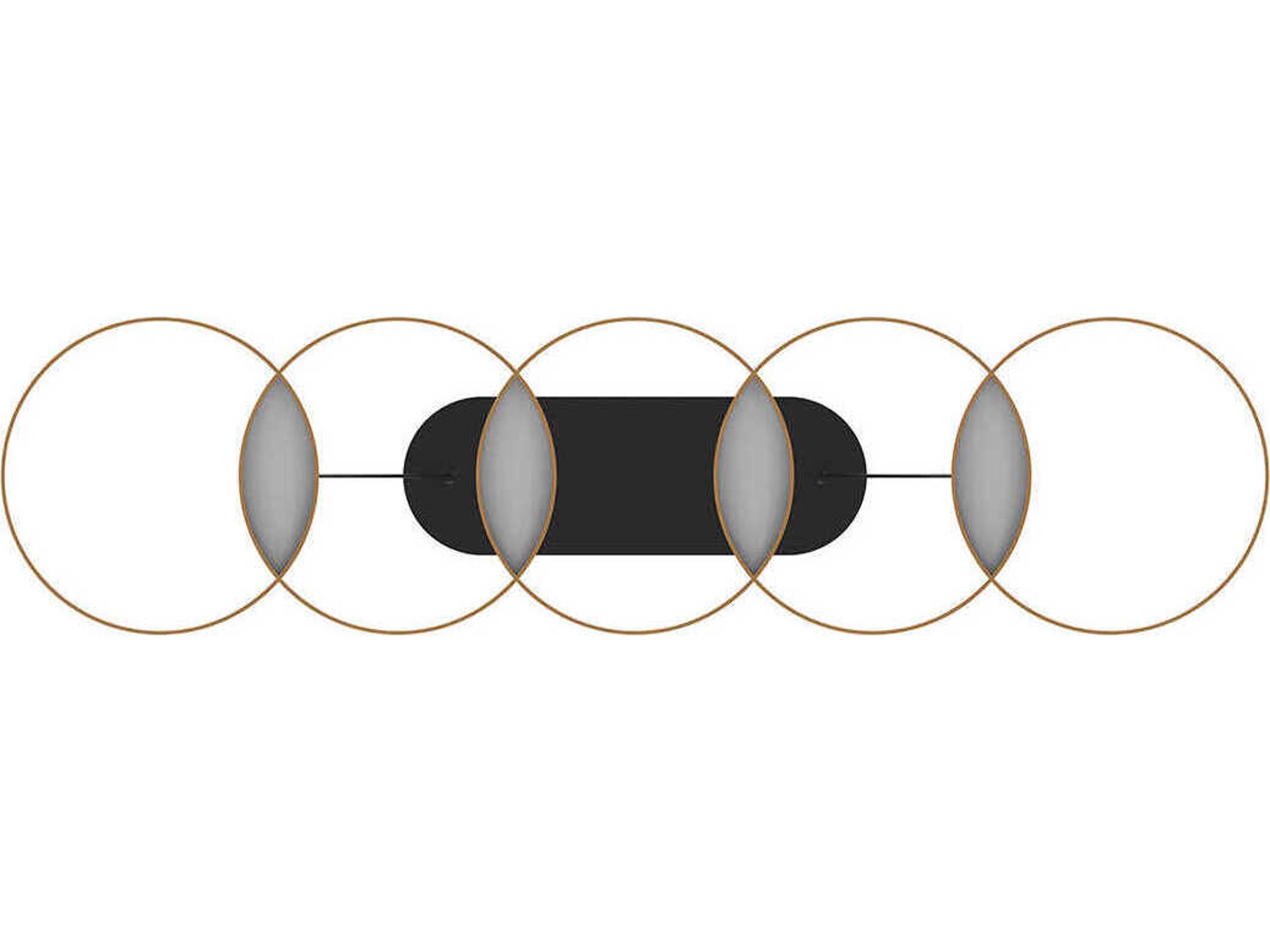 Kuzco Lighting Maestro Black Gold Linear Island Pendant