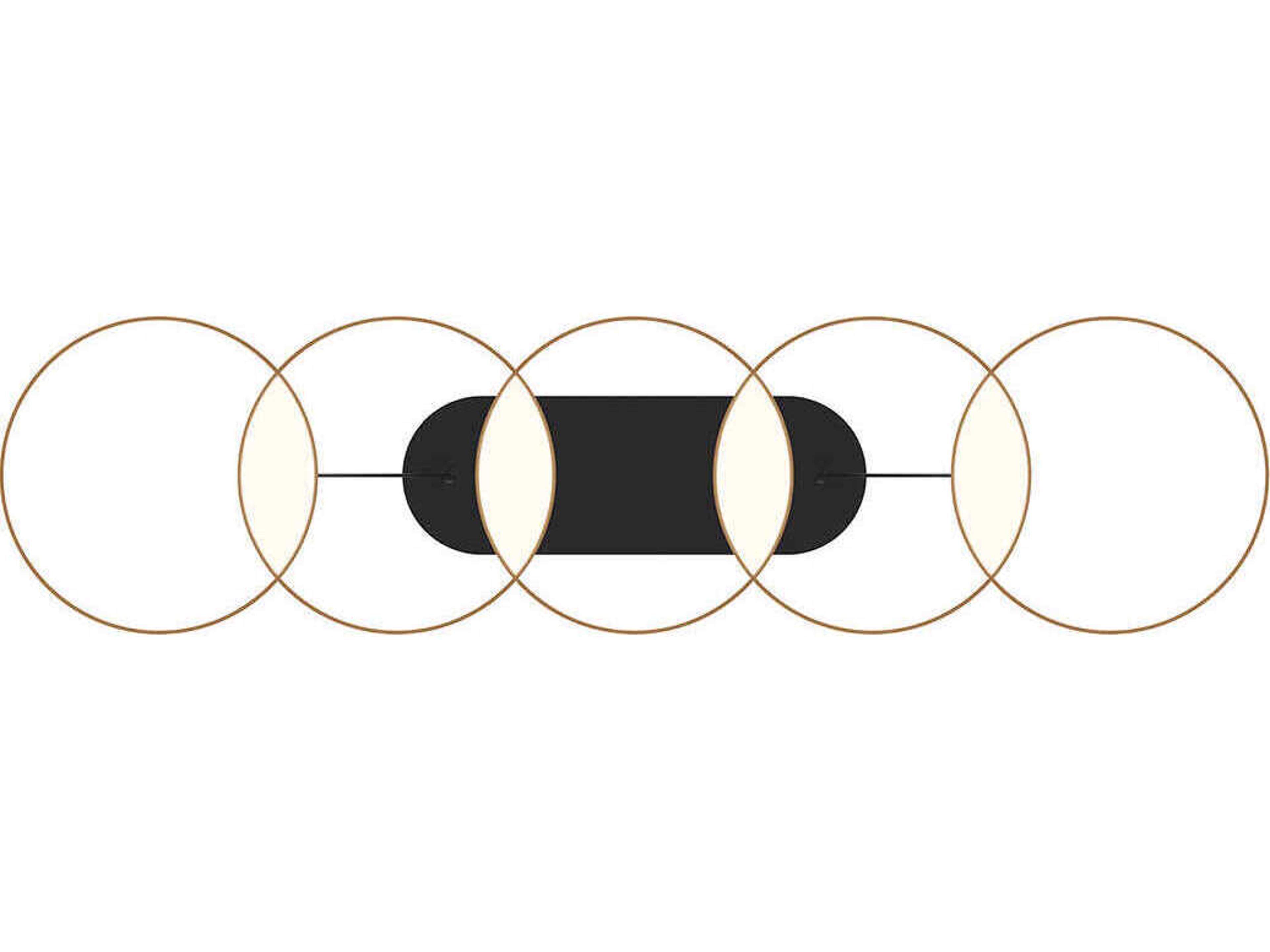 Kuzco Lighting Maestro Black Gold Linear Island Pendant