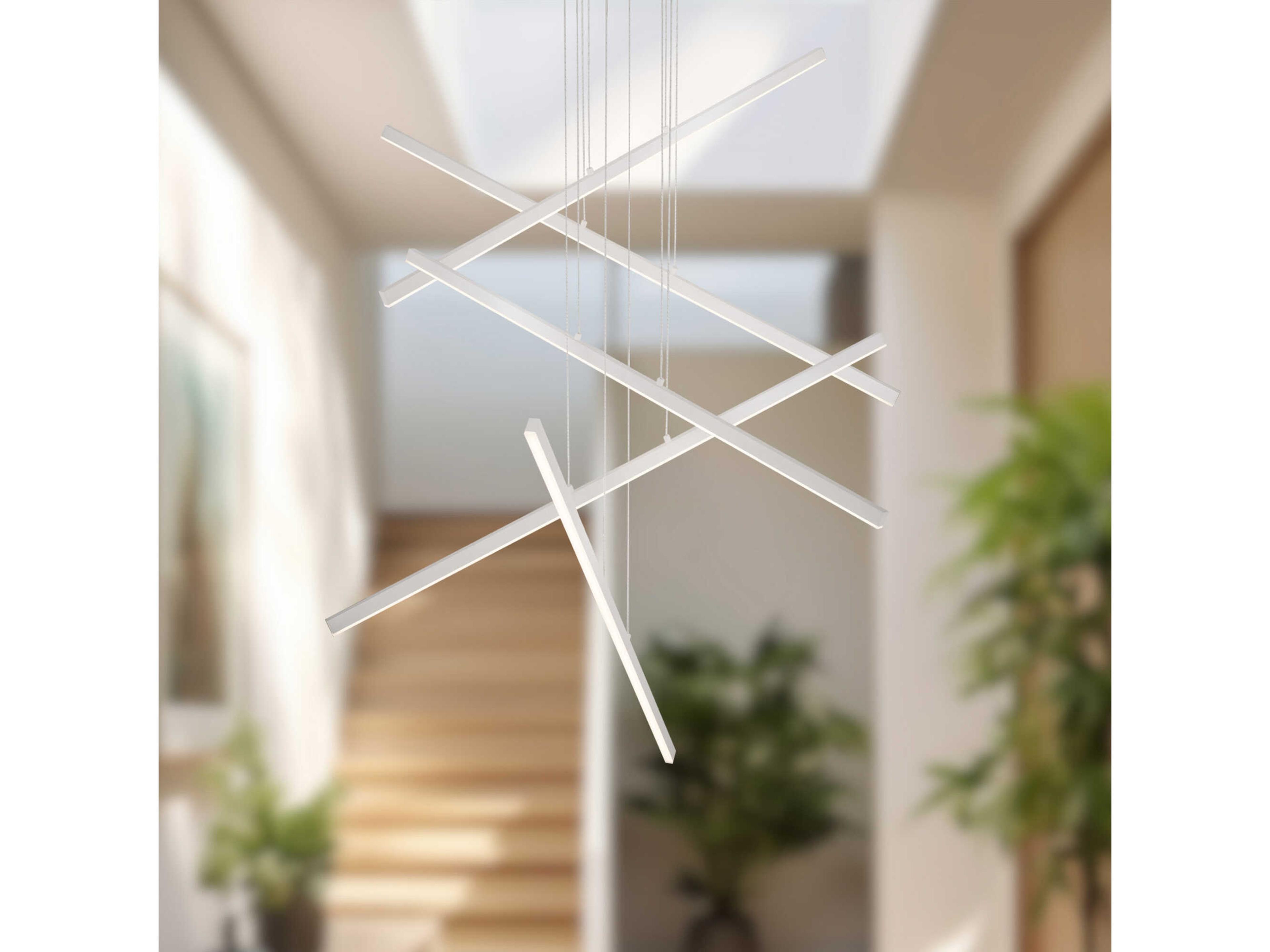 Kuzco Lighting Vega Brushed Nickel Linear Pendant