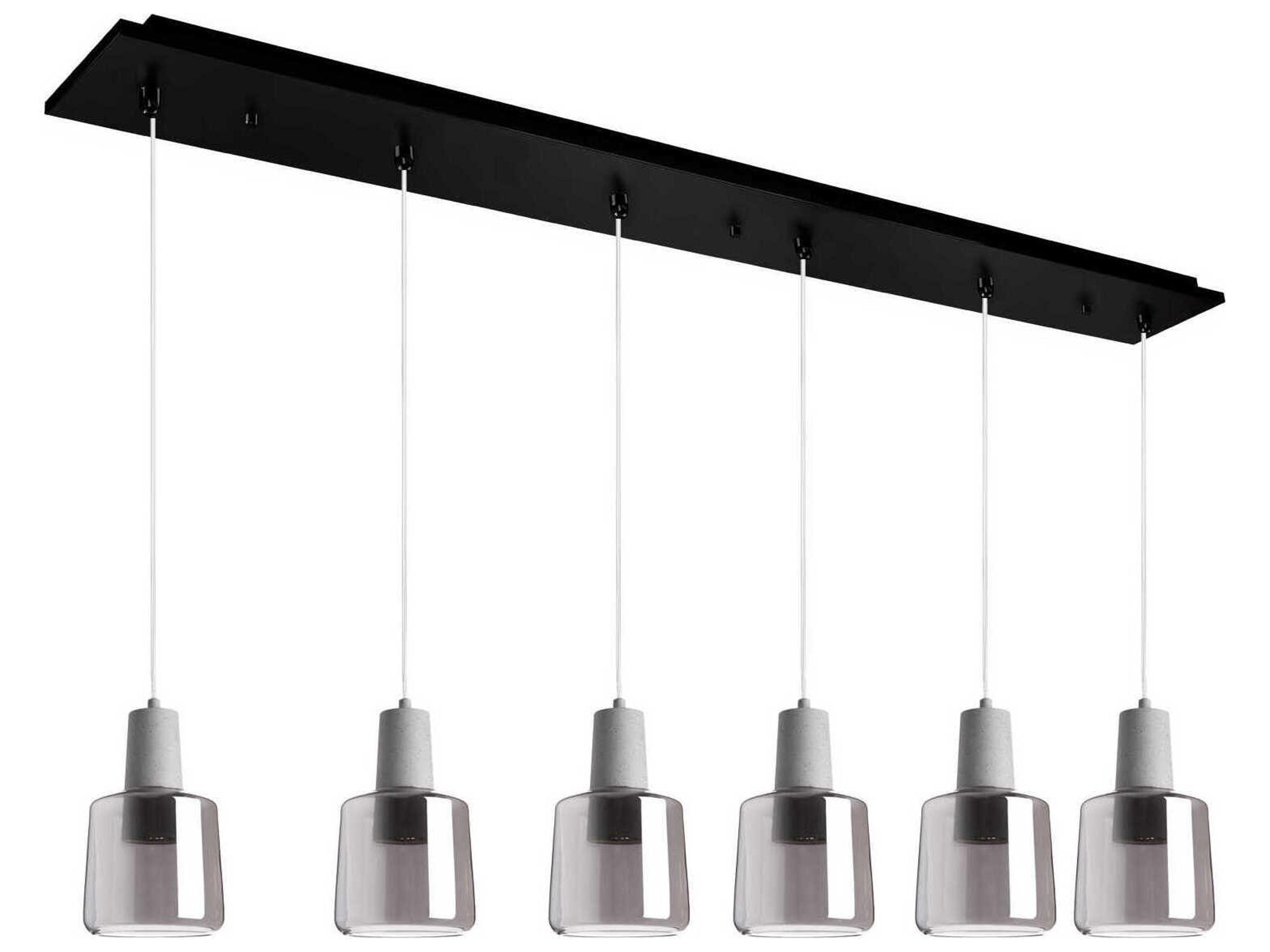 Samson 6-Light Black Island Pendant