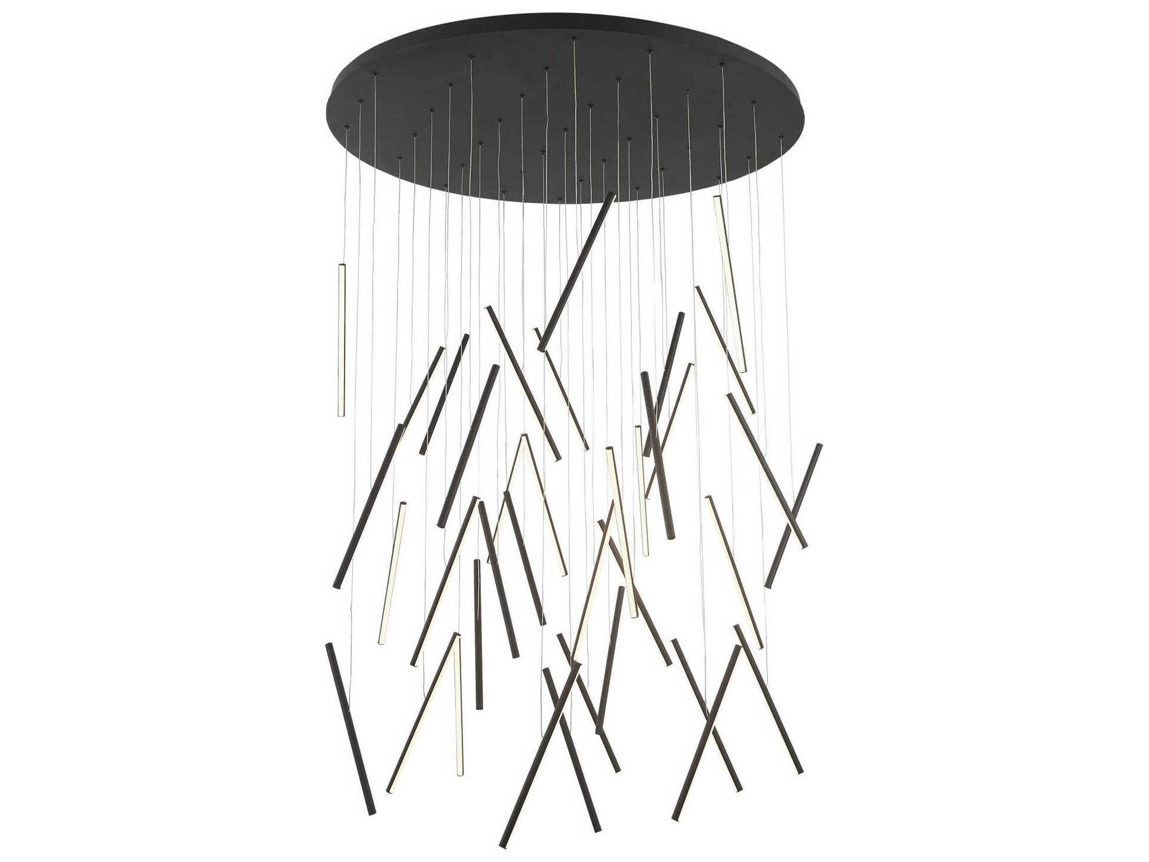 Chute Black Linear Pendant