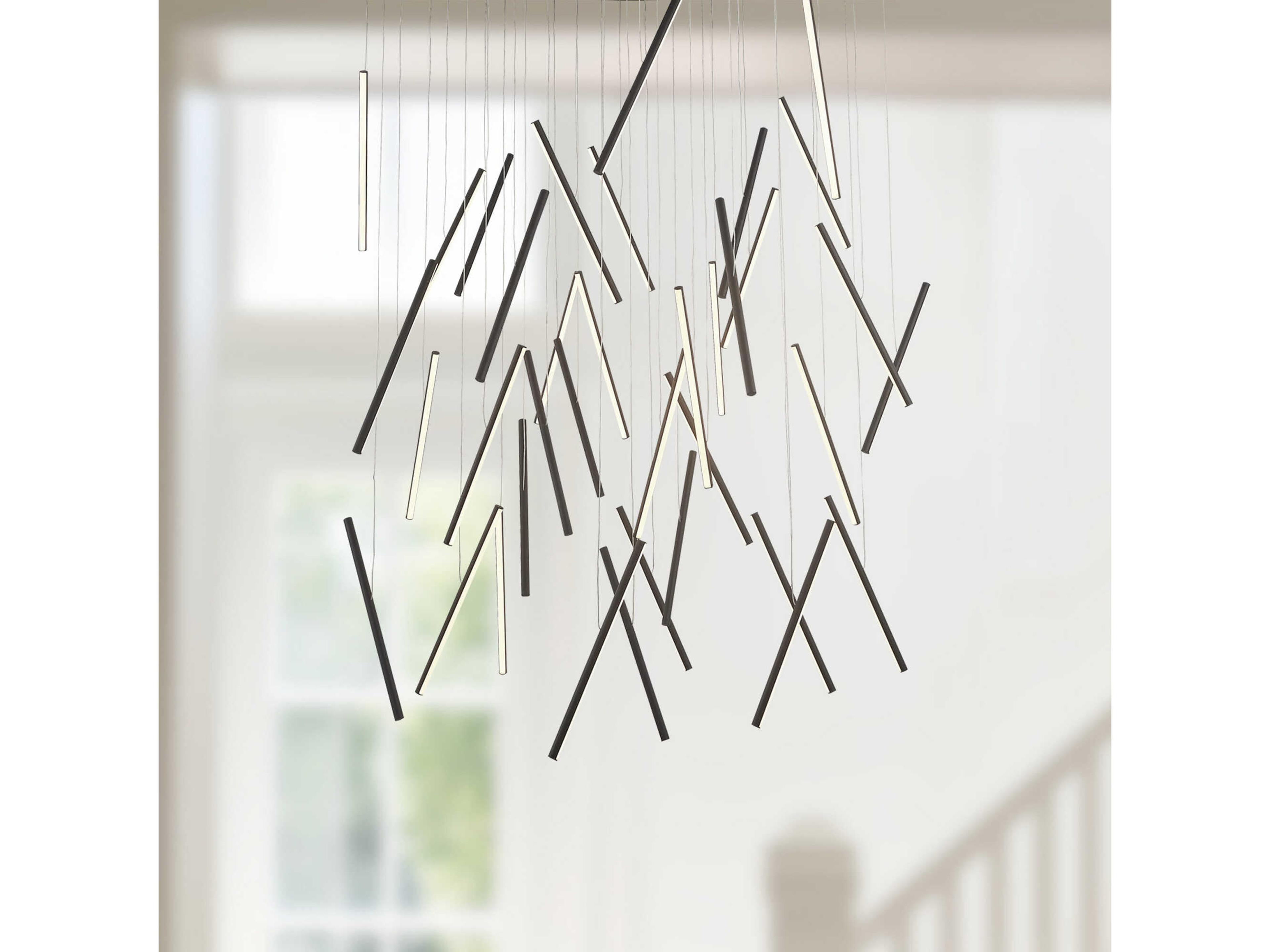 Kuzco Lighting Chute Black Linear Pendant