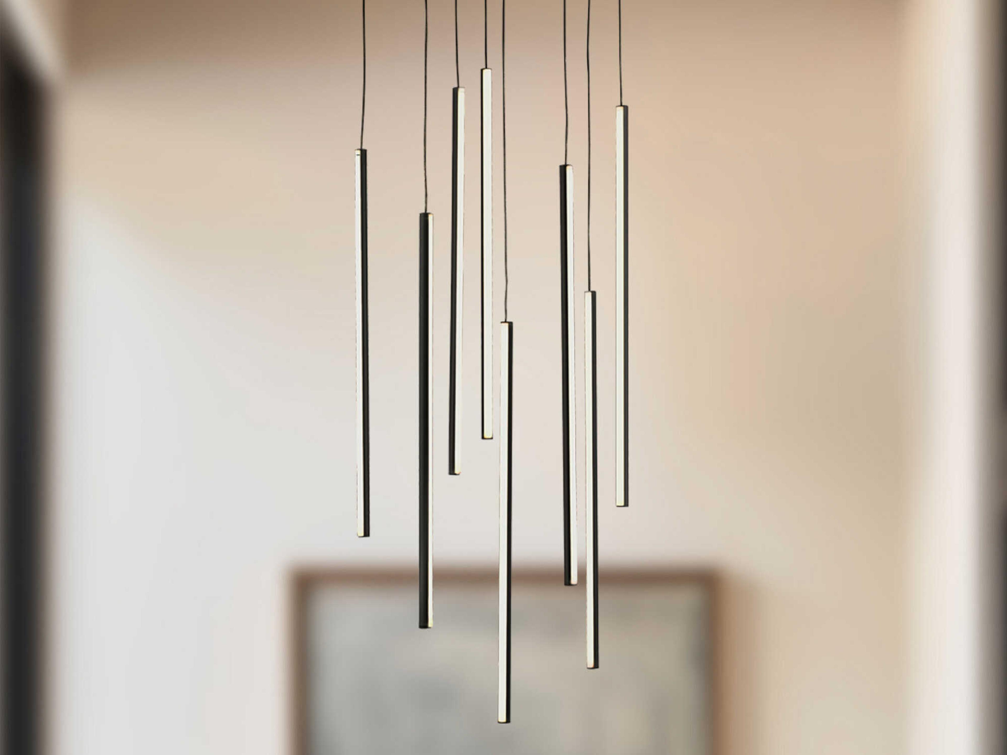 Kuzco Lighting Chute Black Linear Pendant
