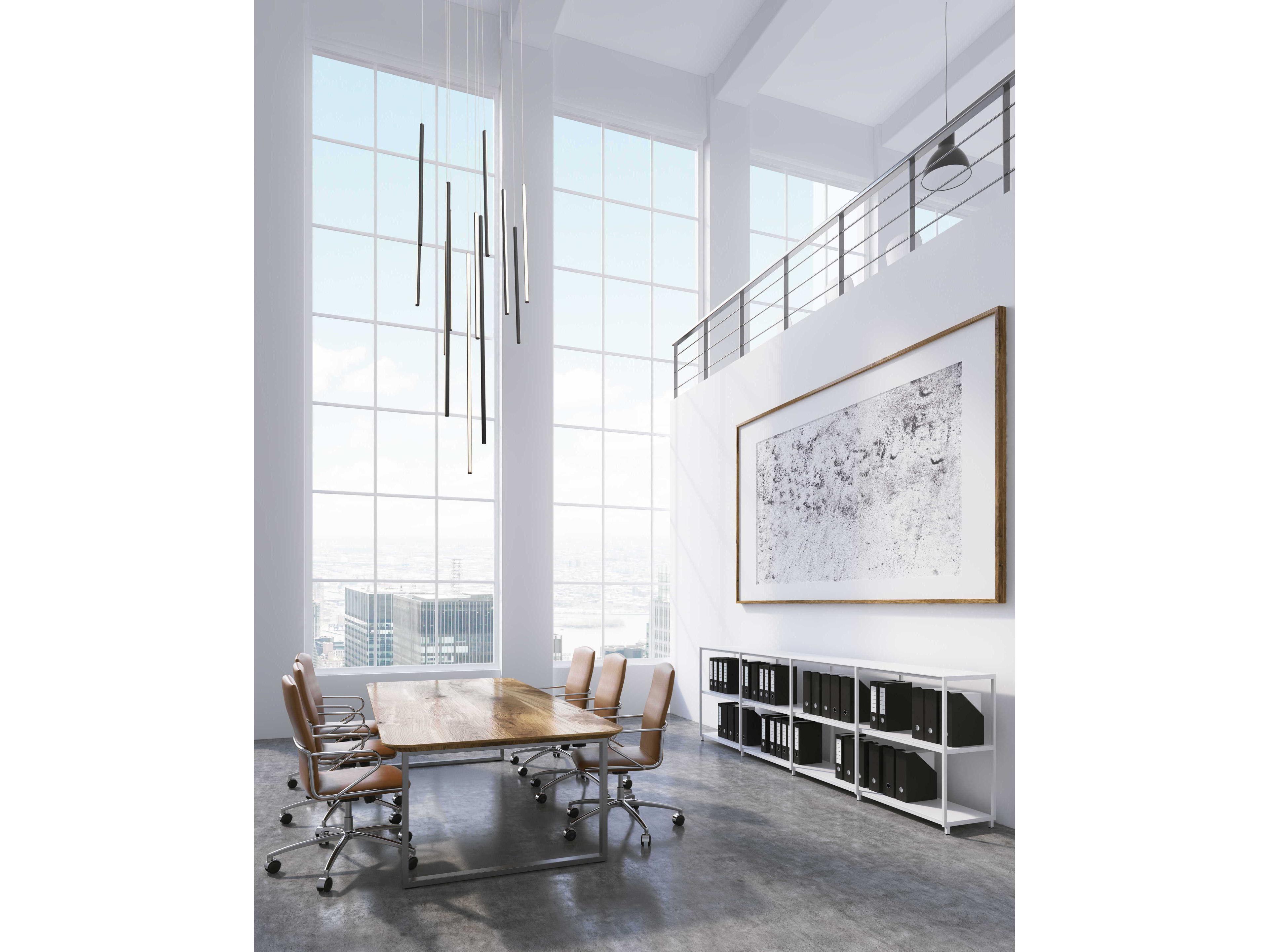 Kuzco Lighting Chute Black Linear Pendant