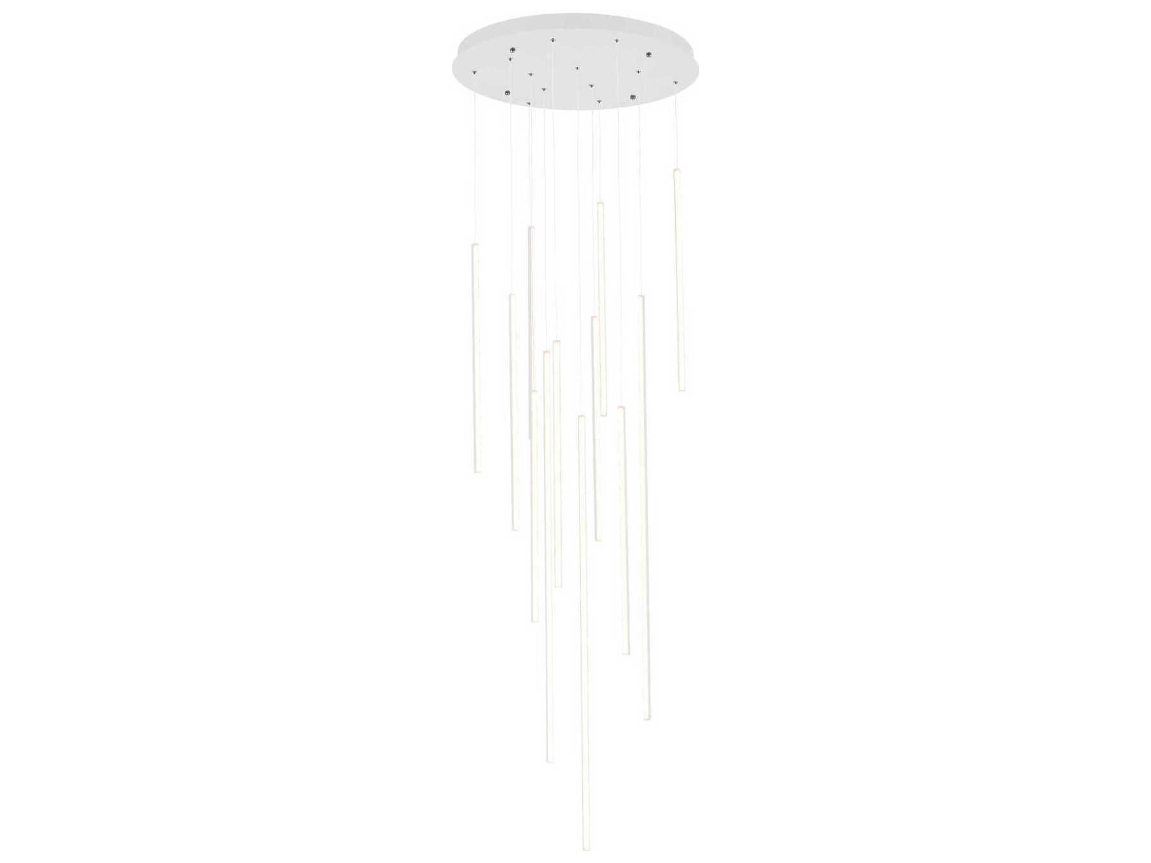 Chute White Linear Pendant