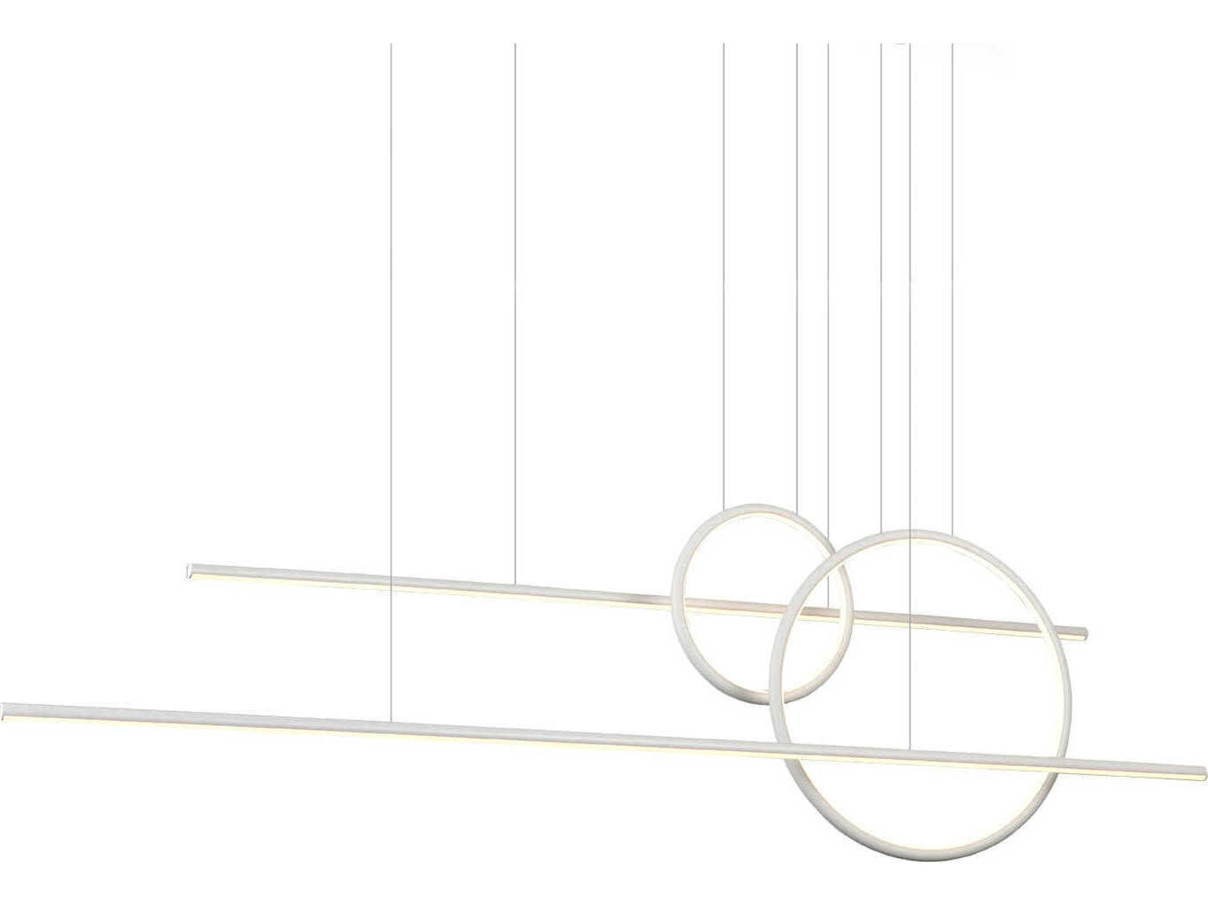 Chute Calypso White Linear Island Pendant