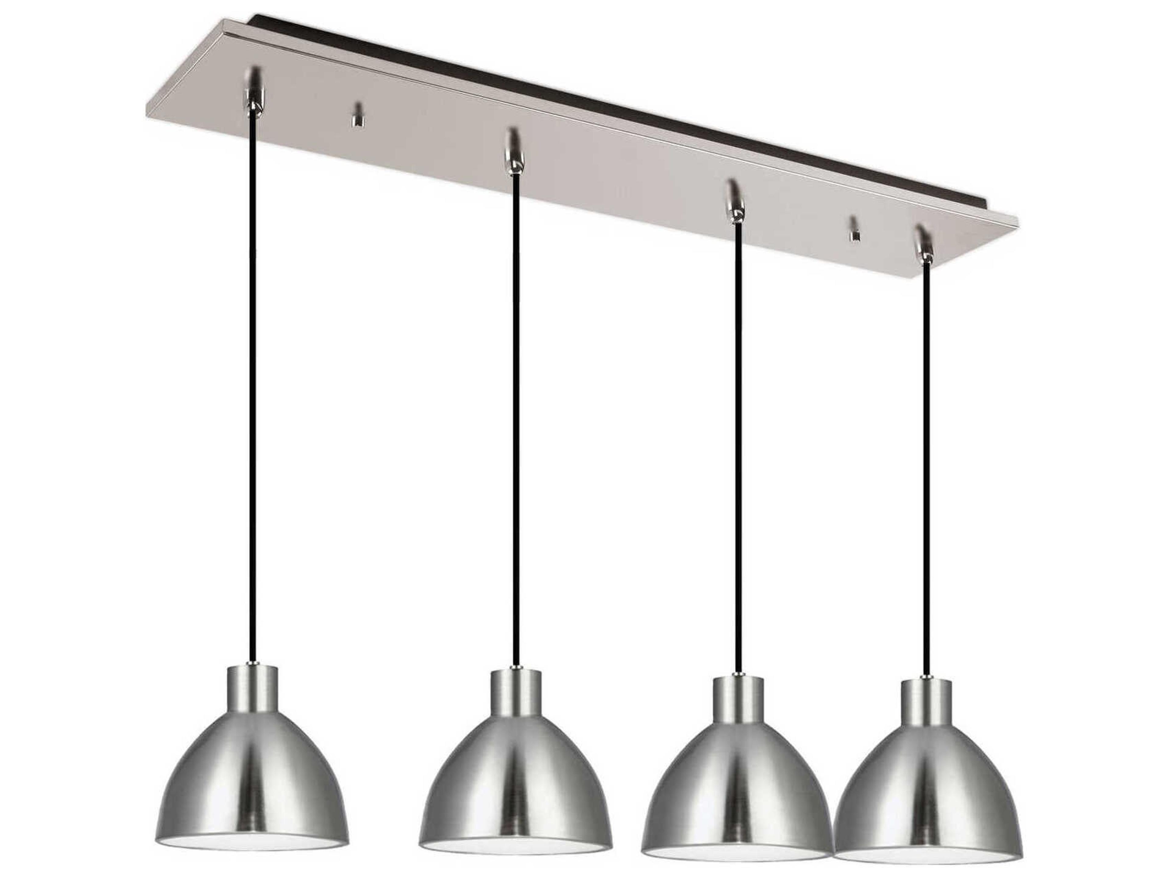 Chroma 4-Light Brushed Nickel Dome Island Pendant