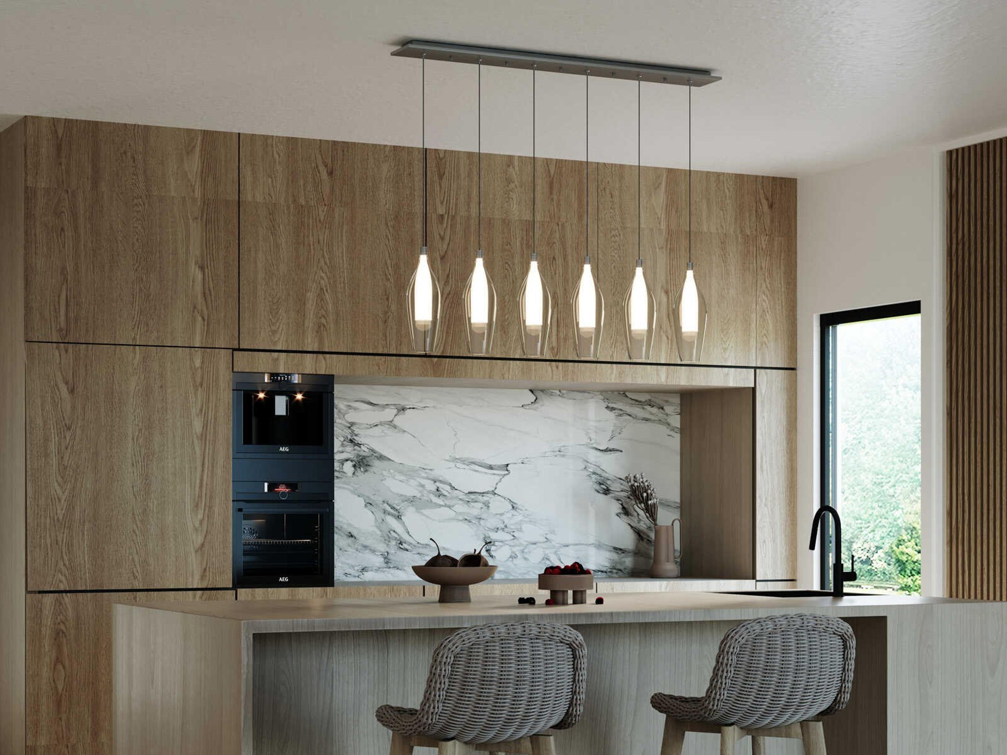 Kuzco Lighting Victoria 6-Light Chrome Island Pendant