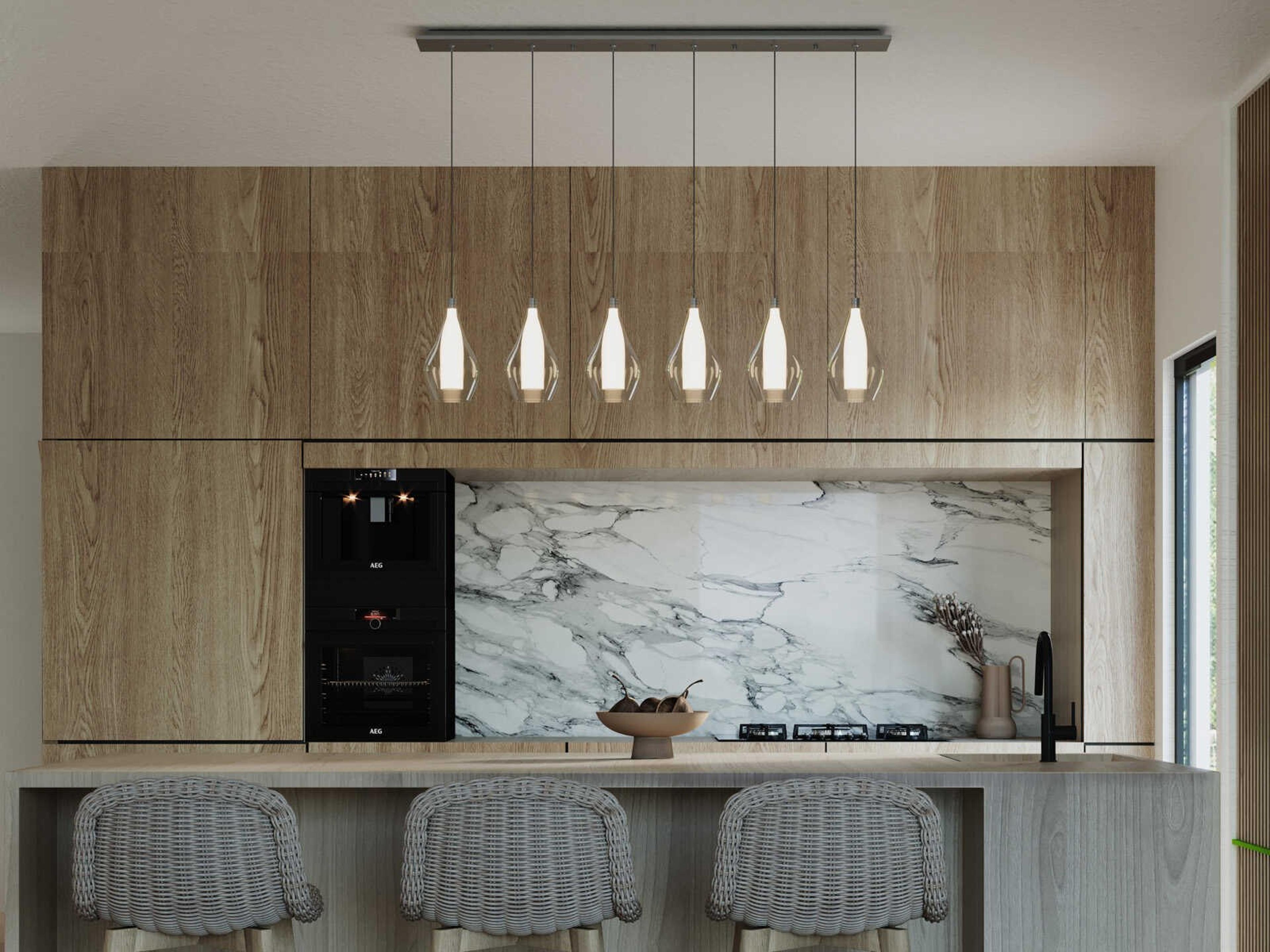 Kuzco Lighting Victoria 6-Light Chrome Island Pendant