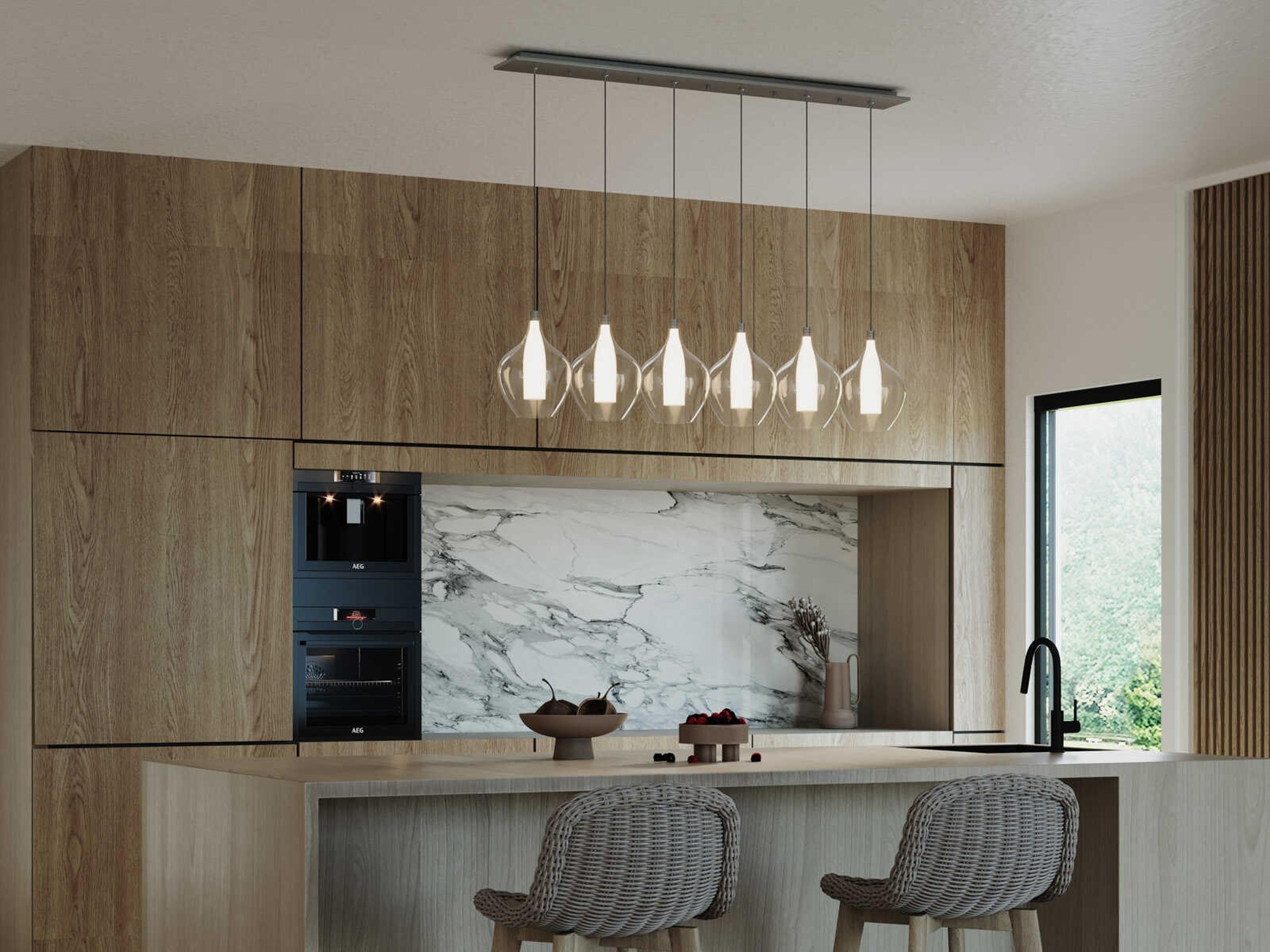 Kuzco Lighting Victoria 6-Light Chrome Island Pendant