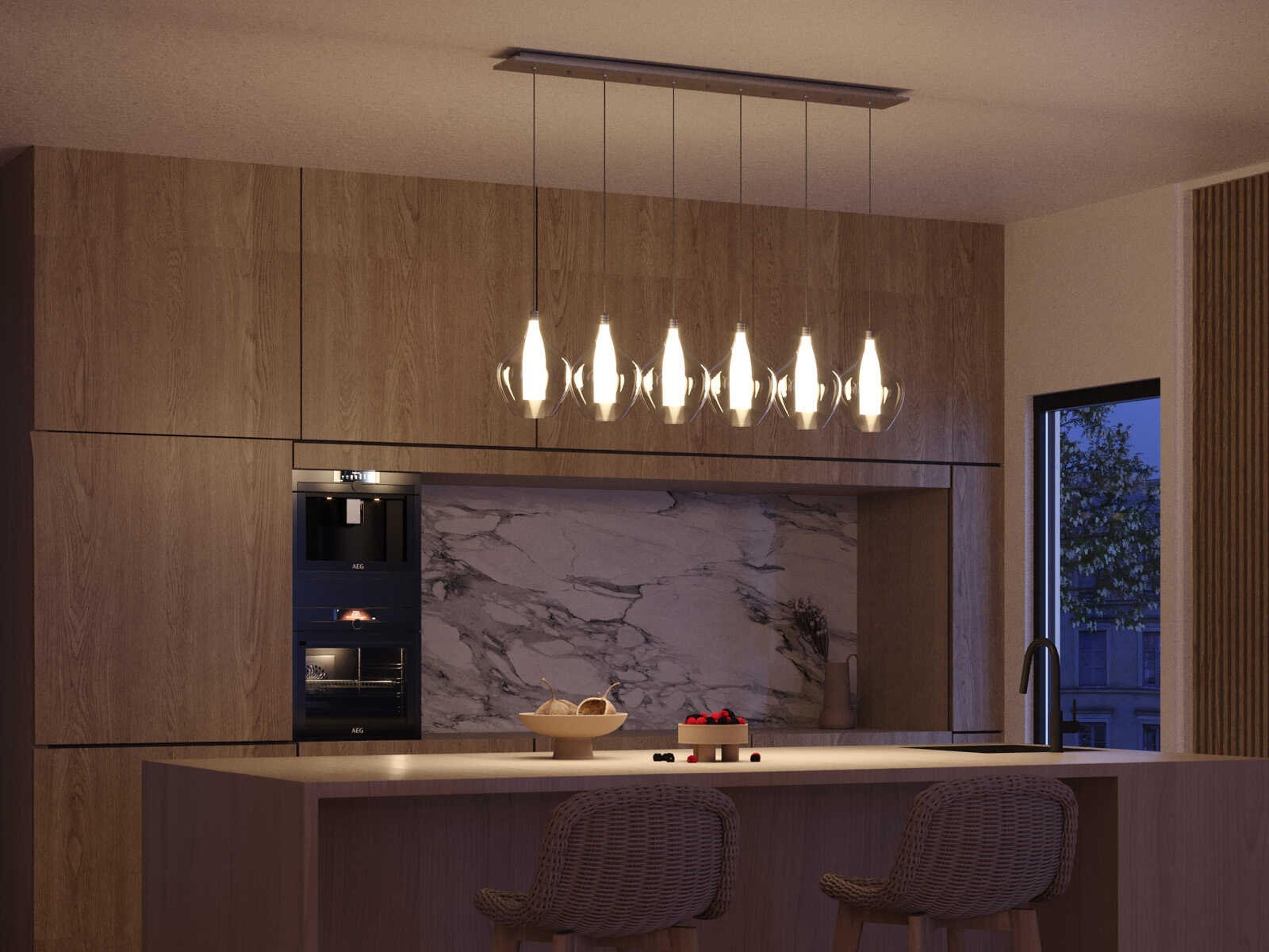 Kuzco Lighting Victoria 6-Light Chrome Island Pendant