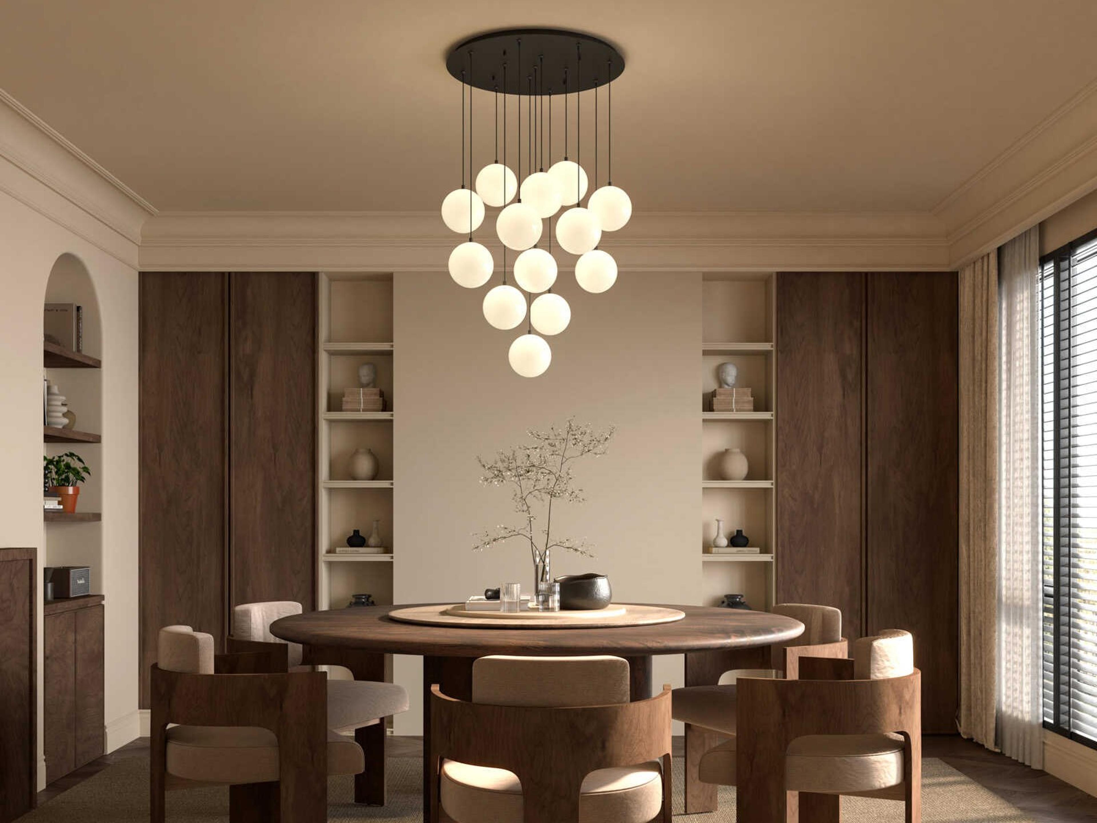 Kuzco Lighting Bolla 13-Light Black Globe Pendant