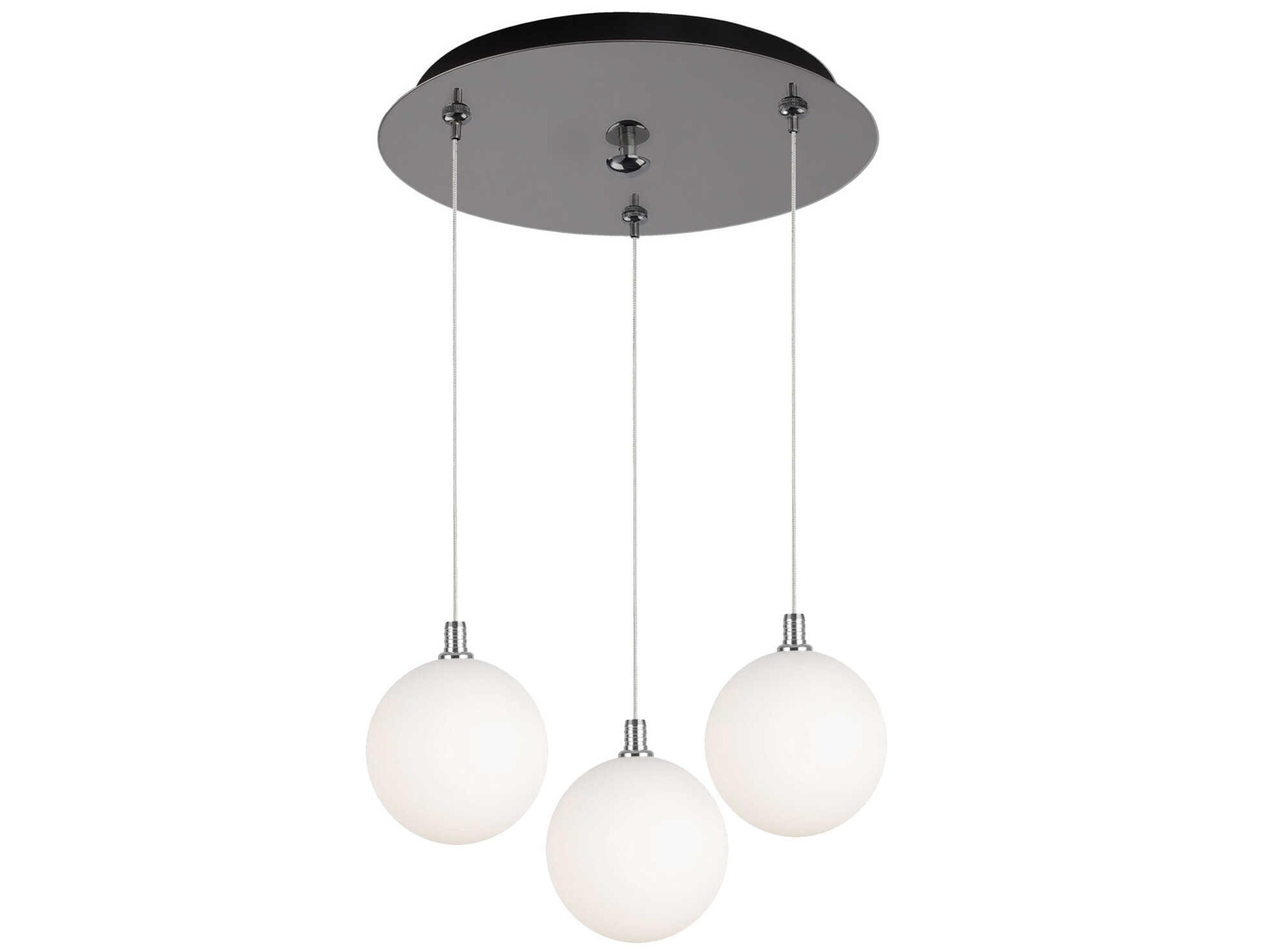 Bolla 3-Light Chrome Globe Mini Pendant