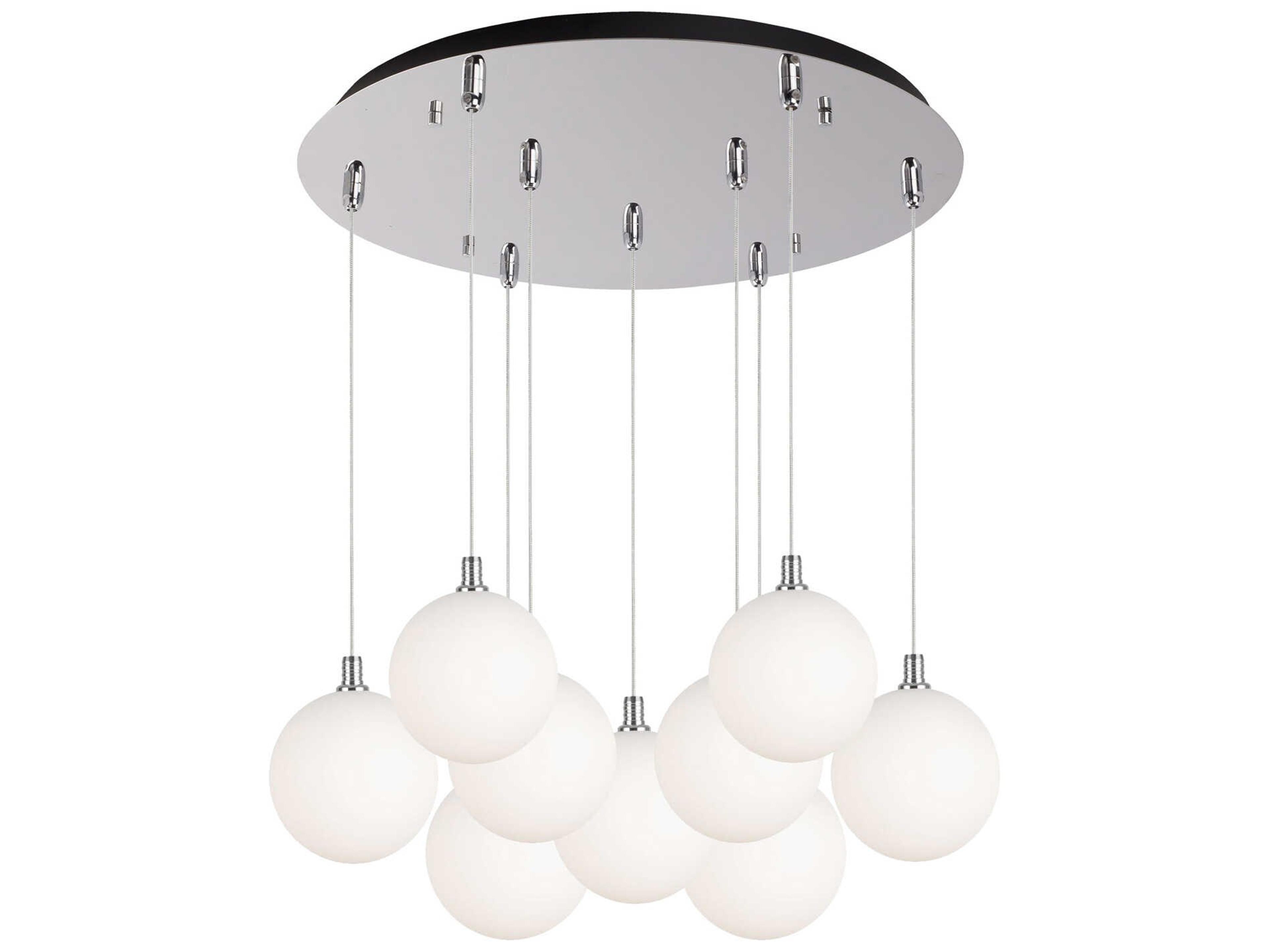 Bolla 9-Light Chrome Globe Pendant