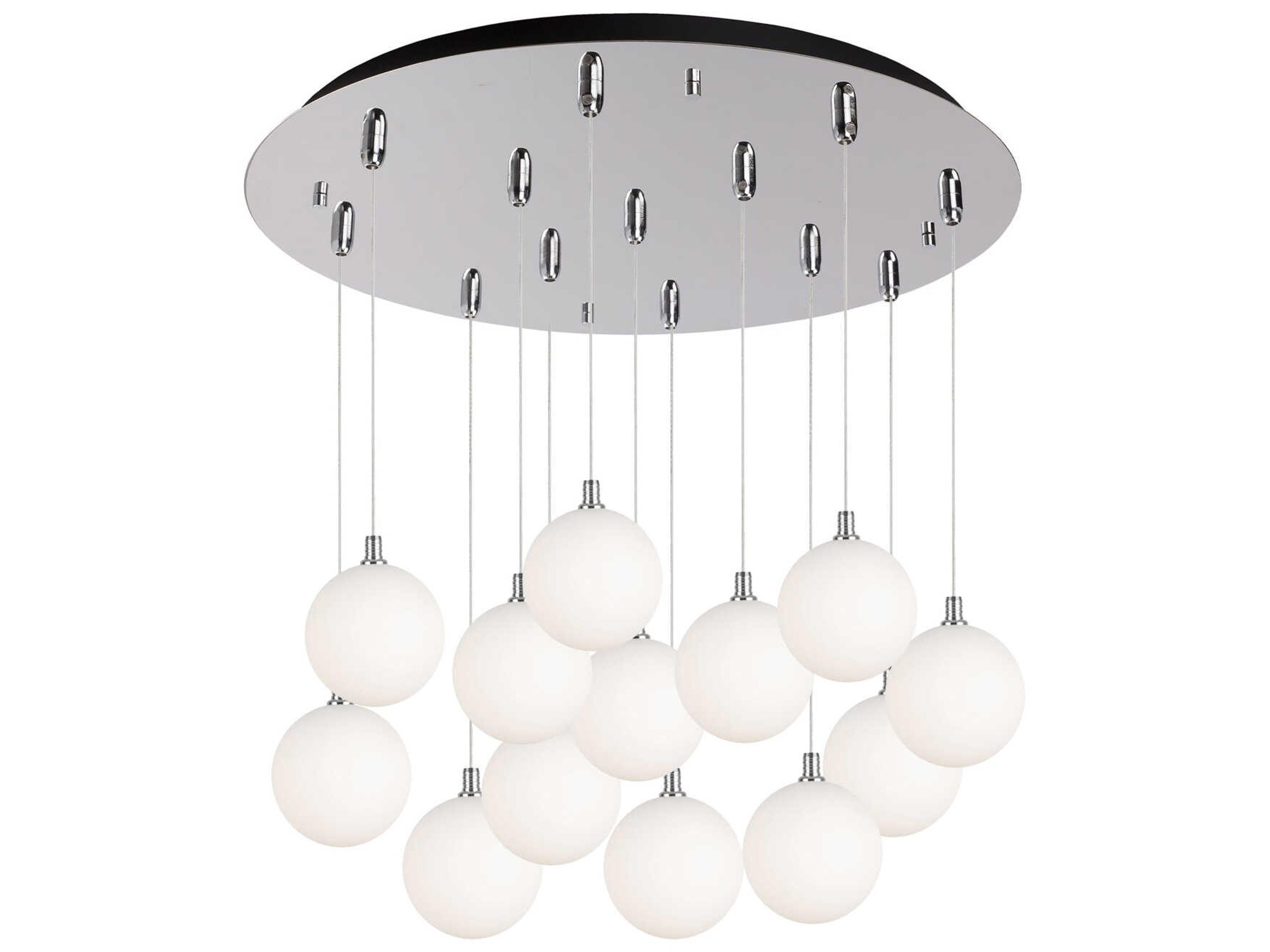 Bolla 13-Light Chrome Globe Pendant