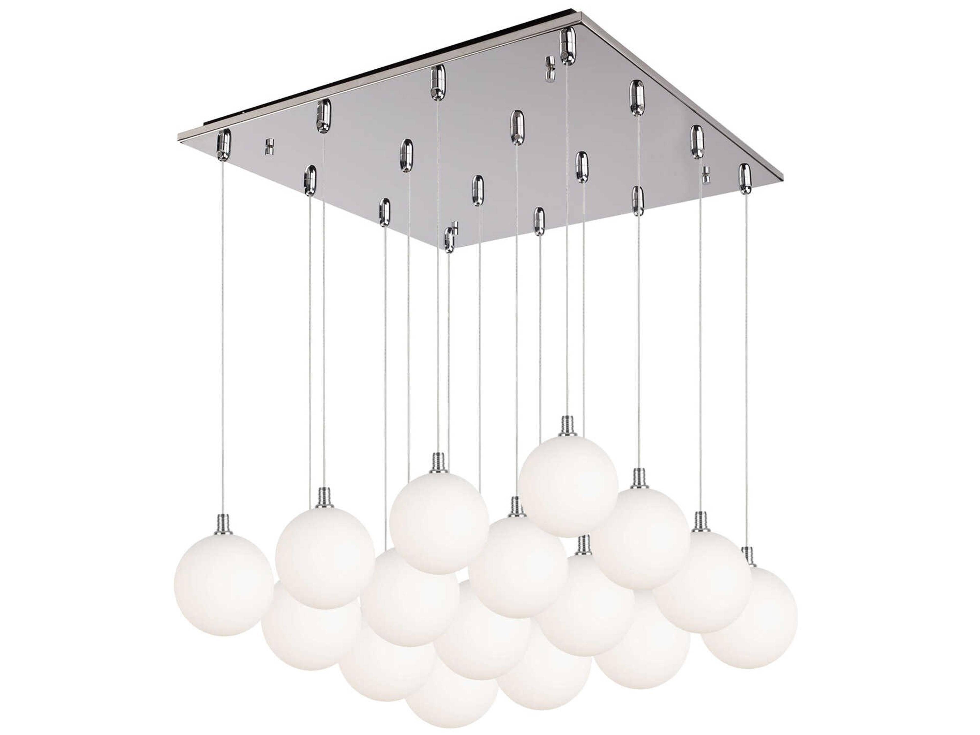 Bolla 16-Light Chrome Globe Pendant