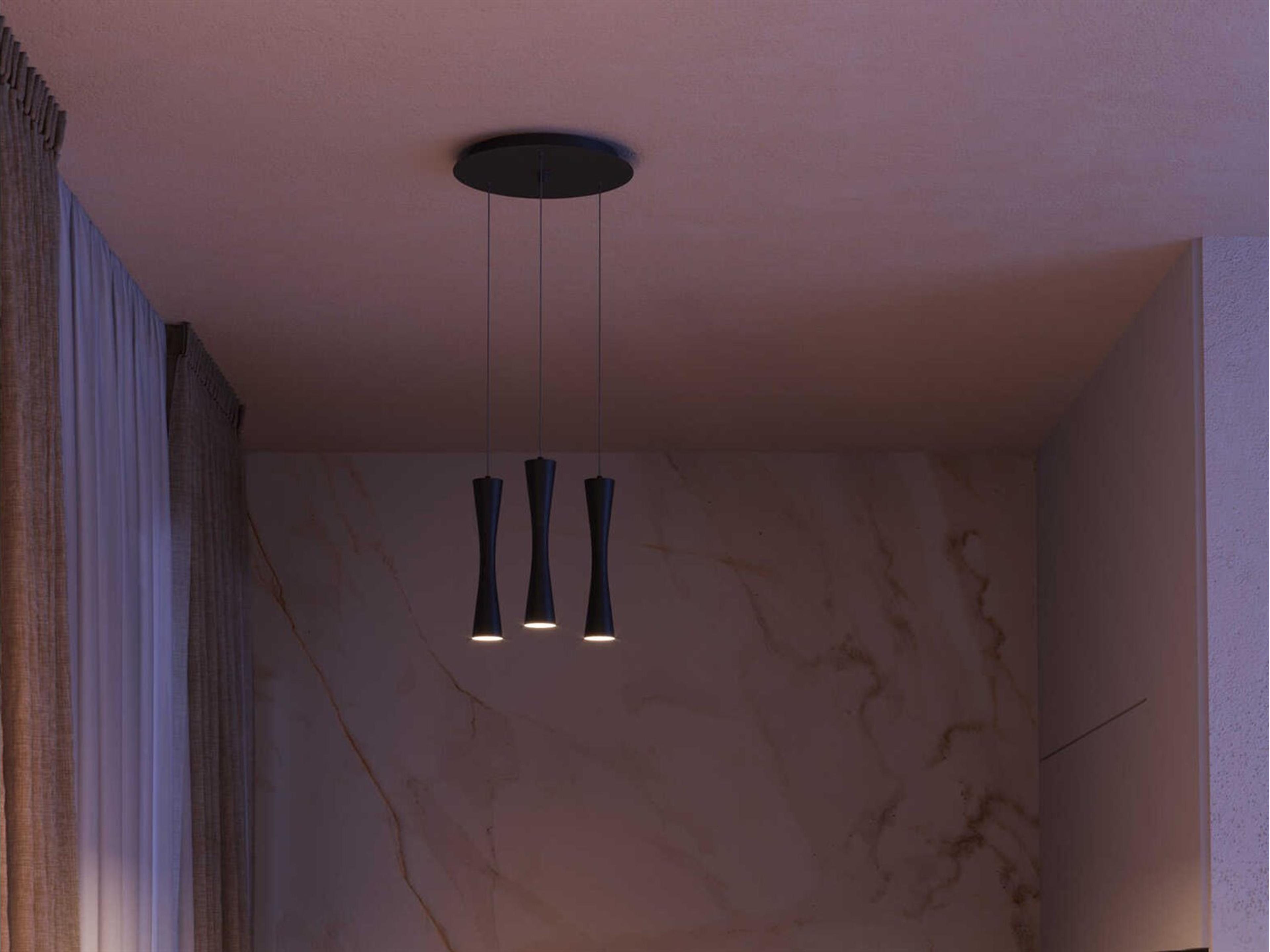 Kuzco Lighting Robson 3-Light Black Cylinder Mini Pendant