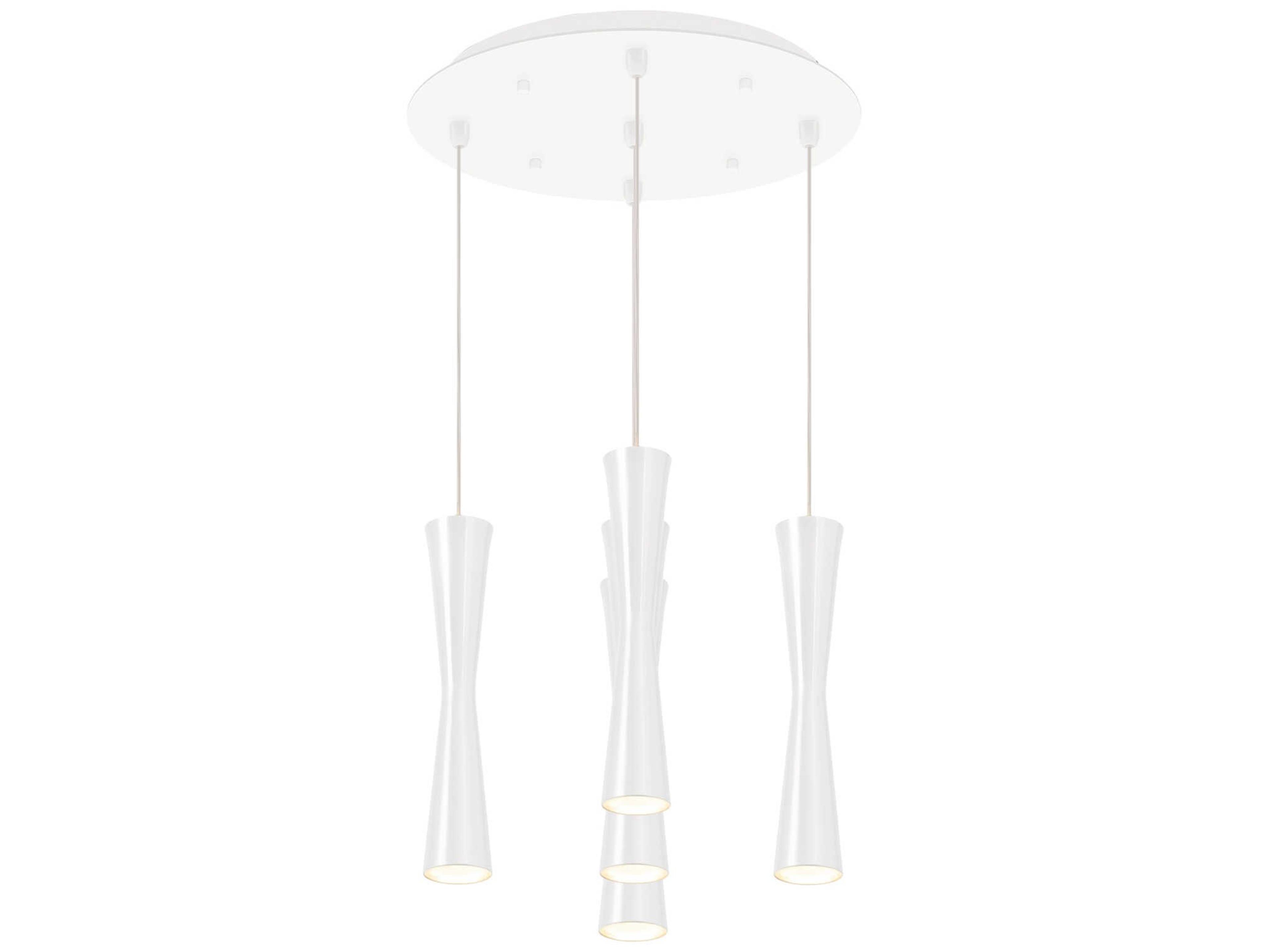 Robson 5-Light White Cylinder Pendant