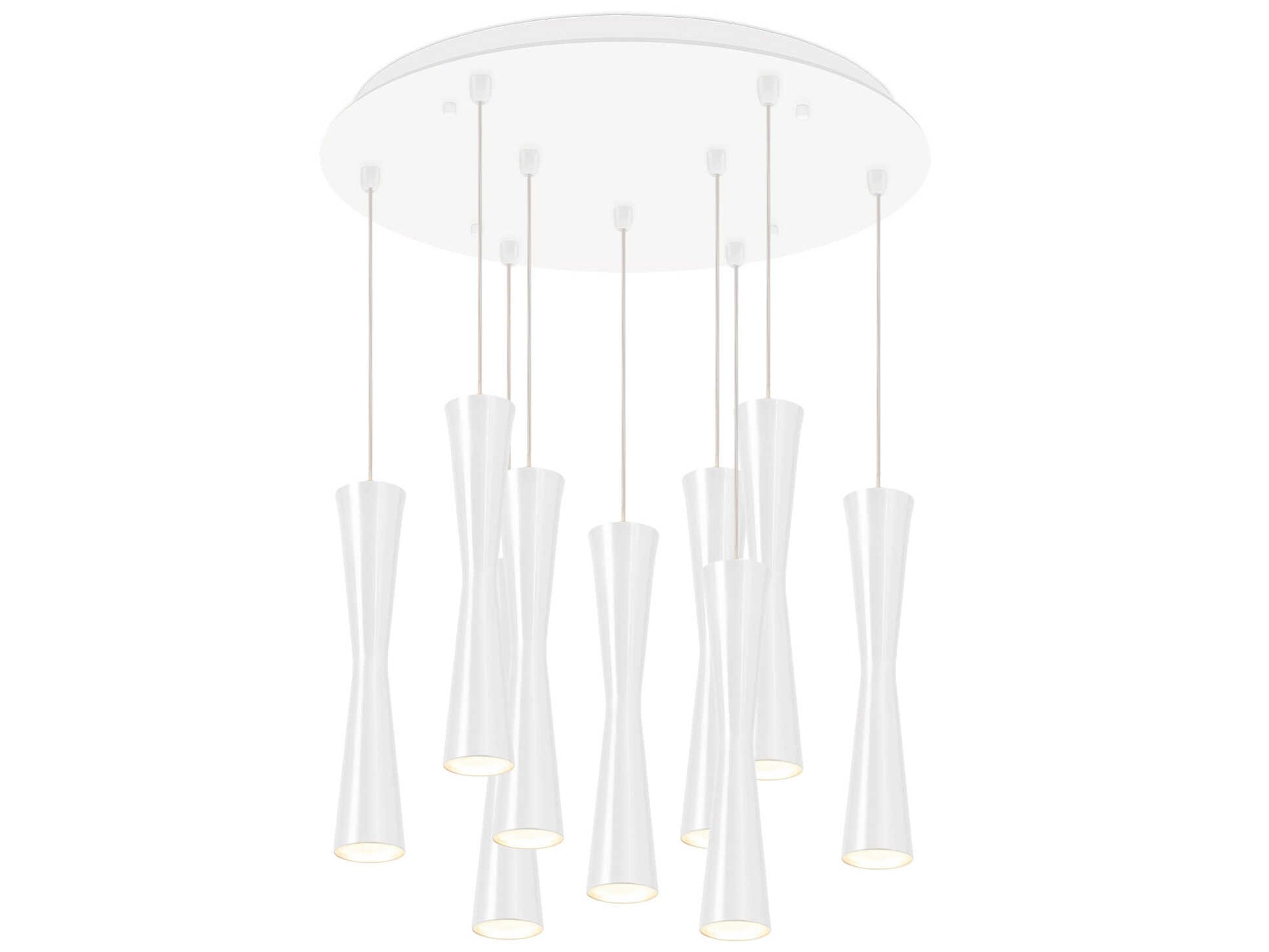 Robson 9-Light White Cylinder Pendant