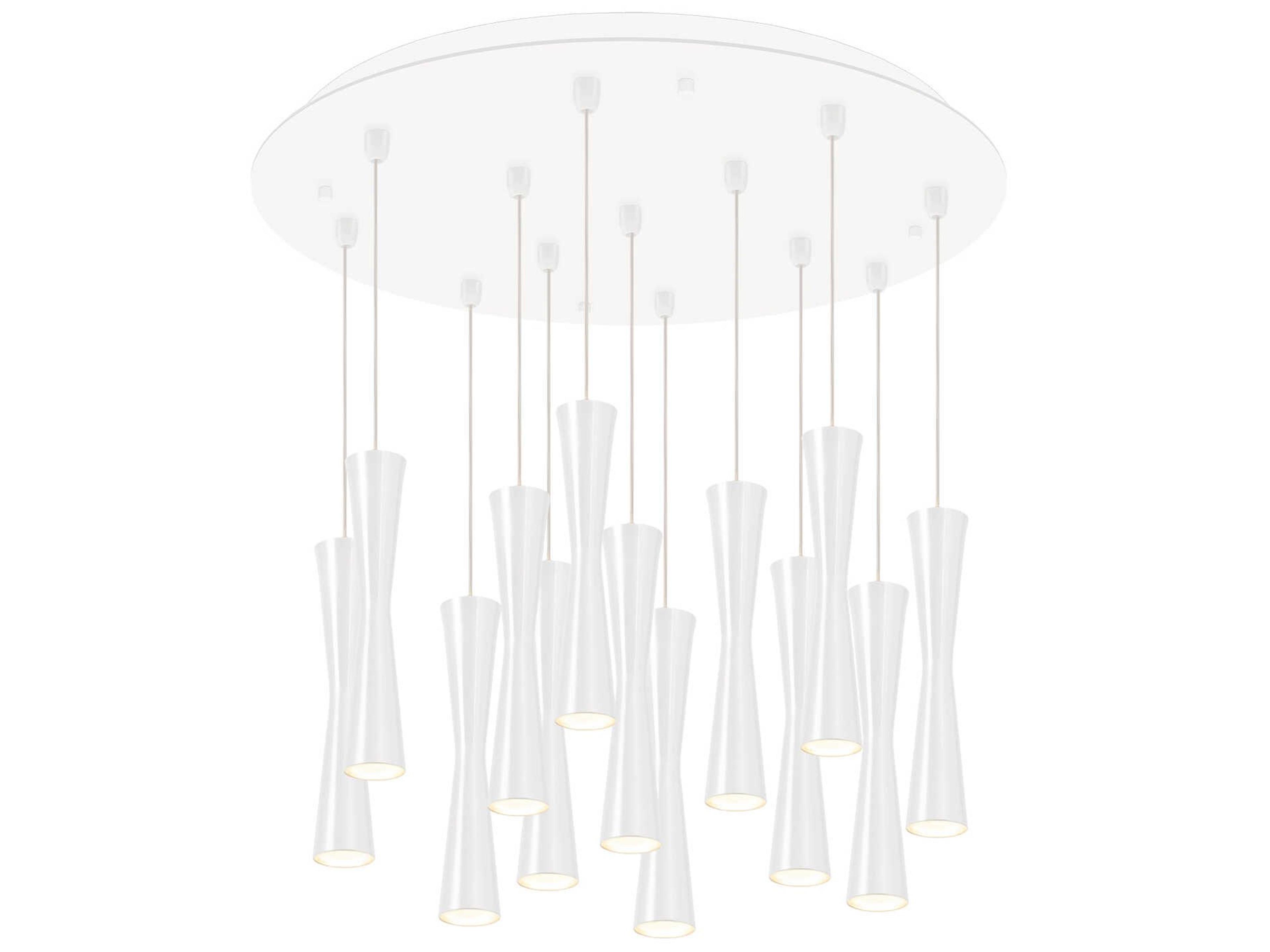 Robson 13-Light White Cylinder Pendant