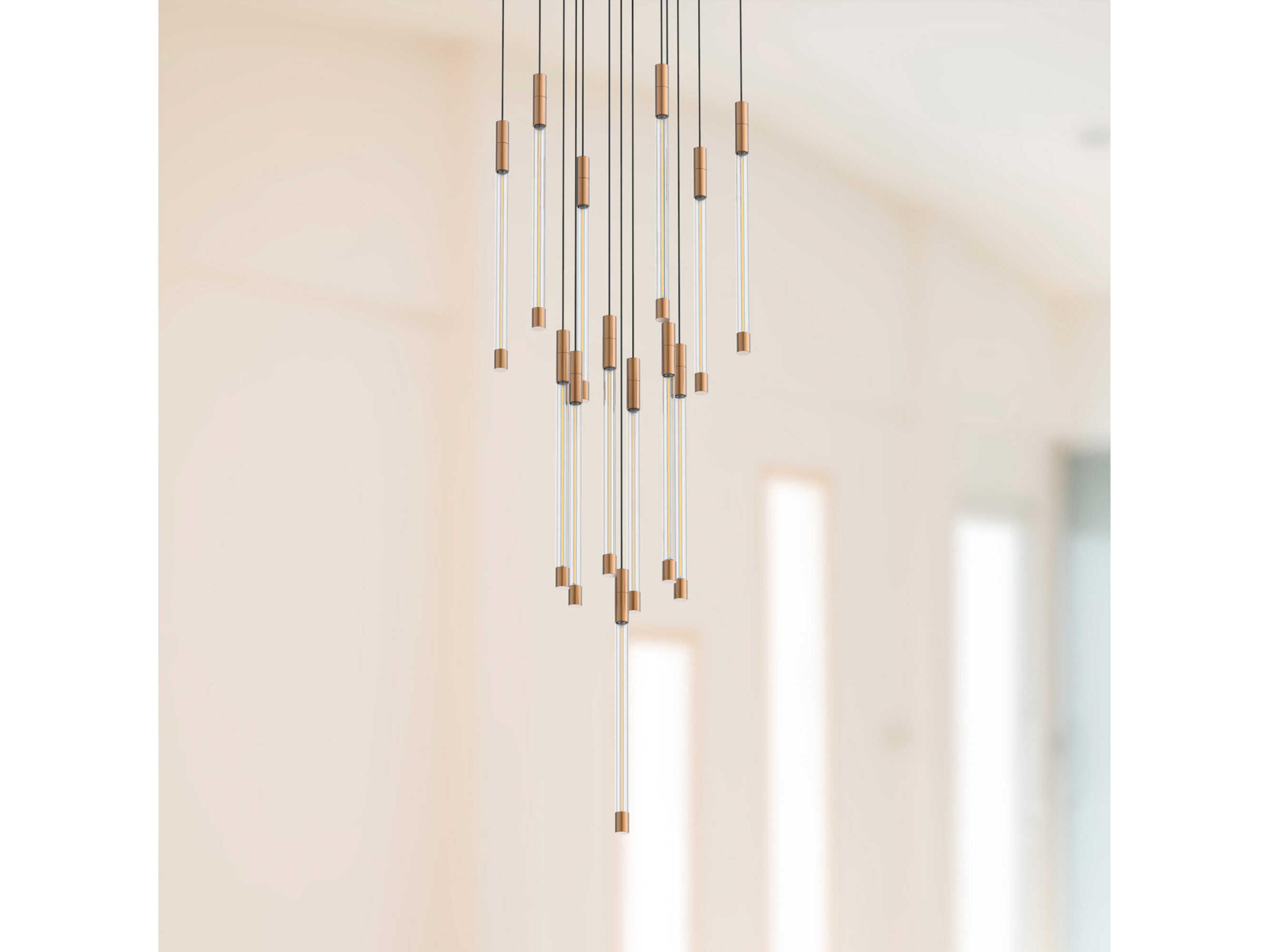 Kuzco Lighting Motif Brushed Gold Linear Pendant
