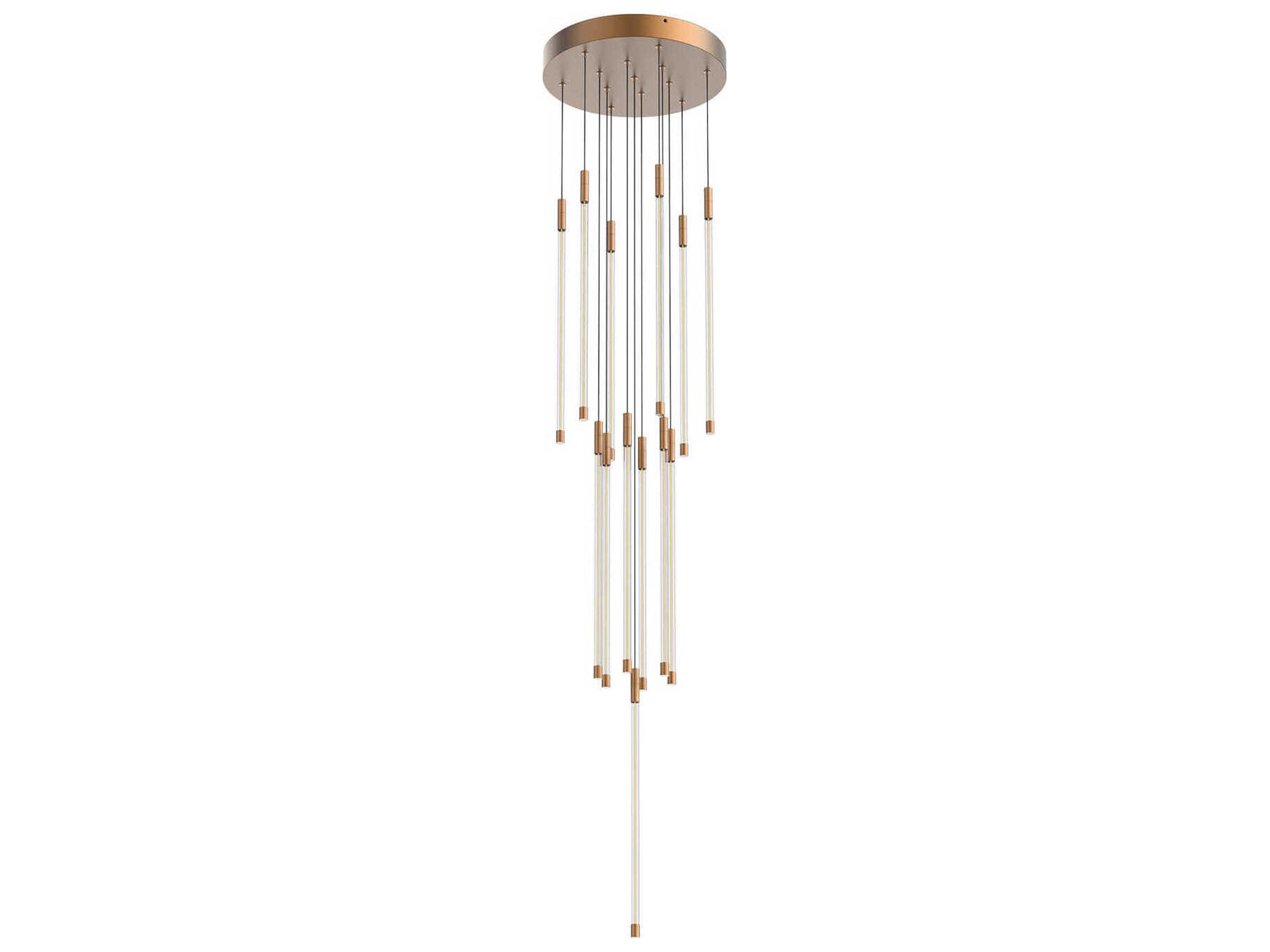 Motif Brushed Gold Linear Pendant