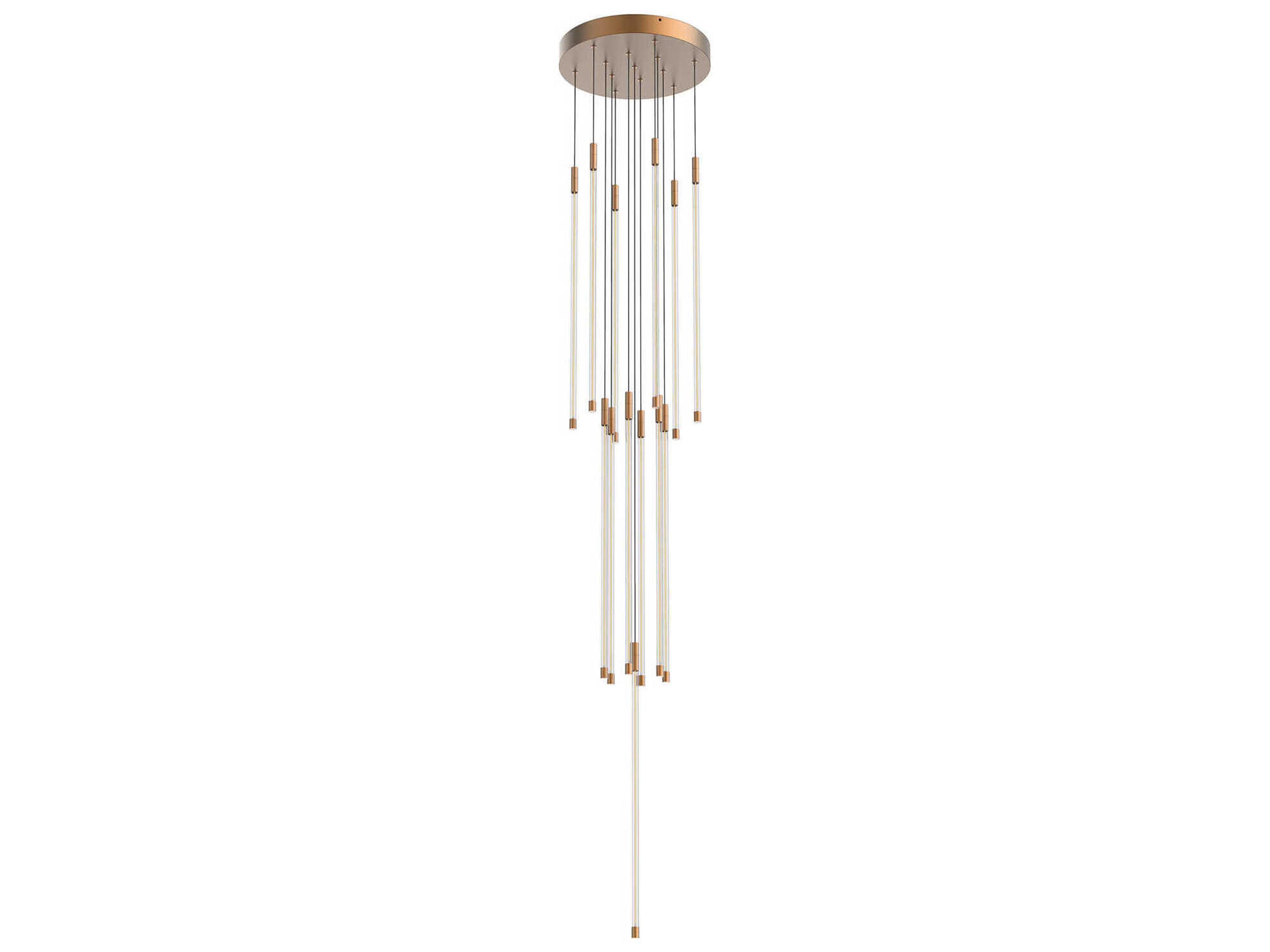 Motif Brushed Gold Linear Pendant