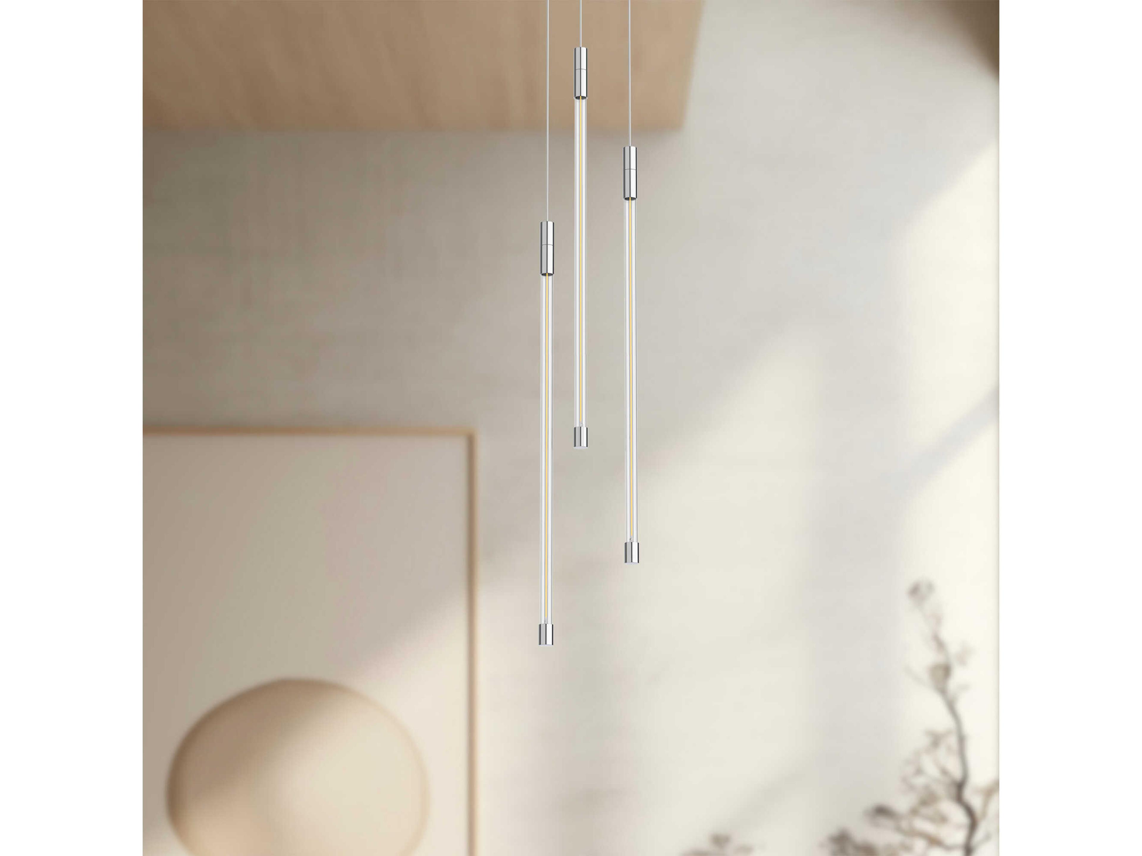Kuzco Lighting Motif Chrome Linear Mini Pendant
