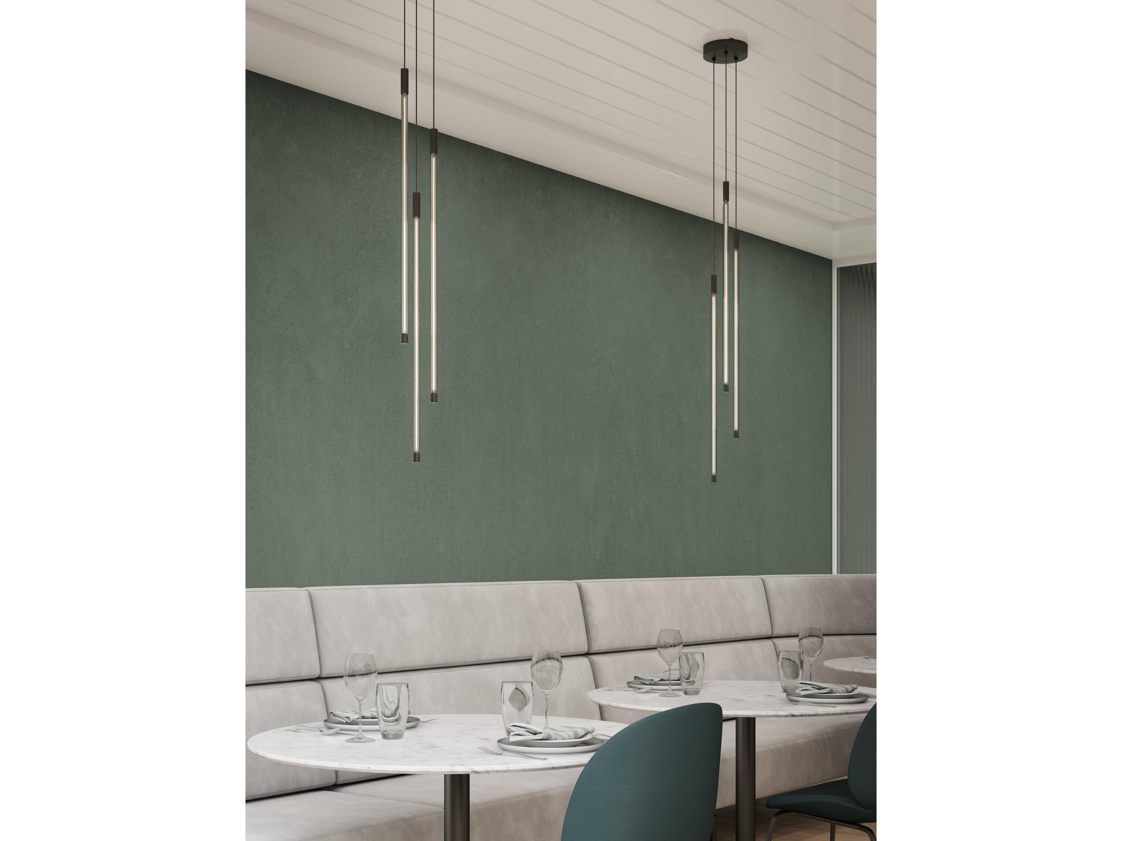 Kuzco Lighting Motif Black Linear Mini Pendant